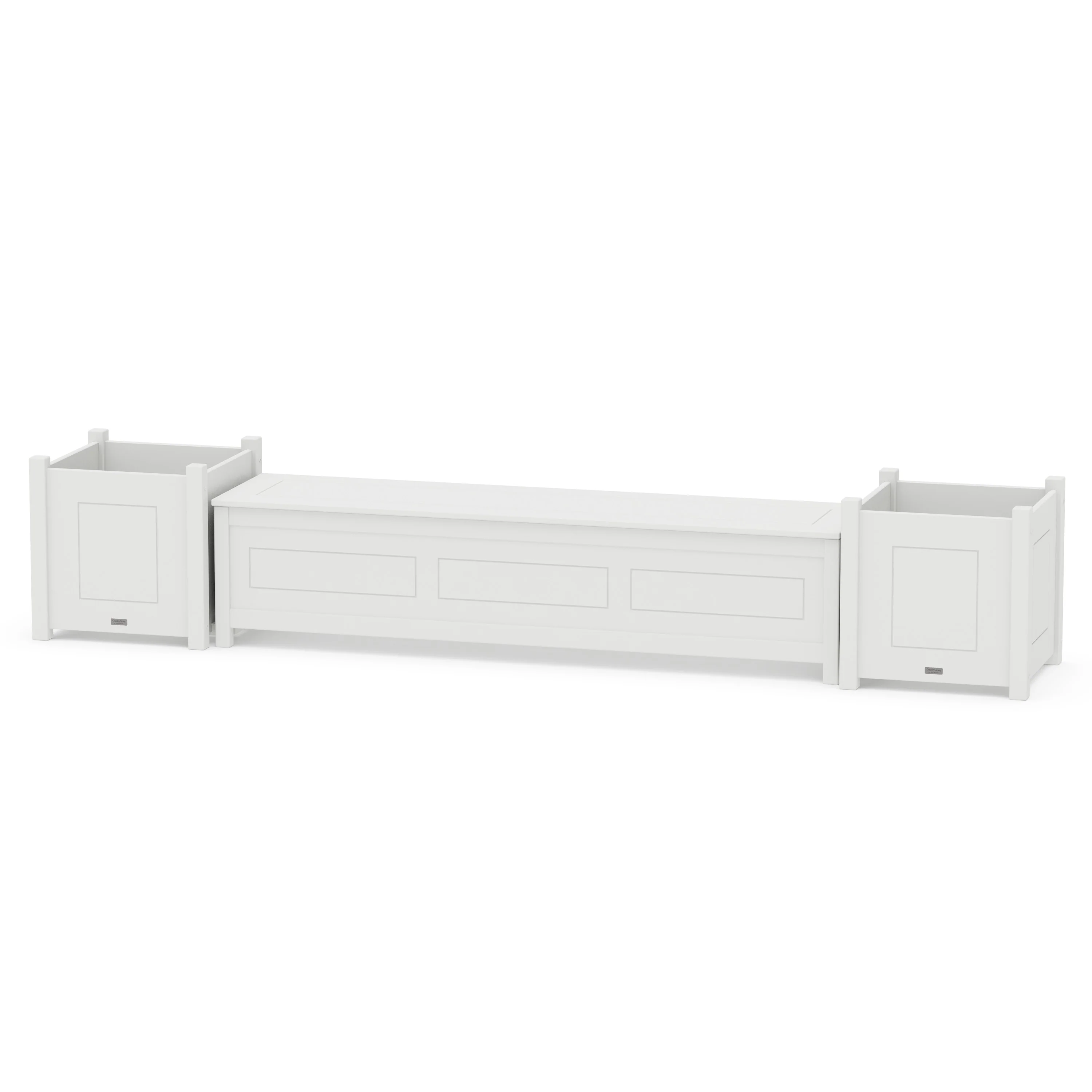 72" Country Living Straight Planter Storage Bench Set- Large - Image 2