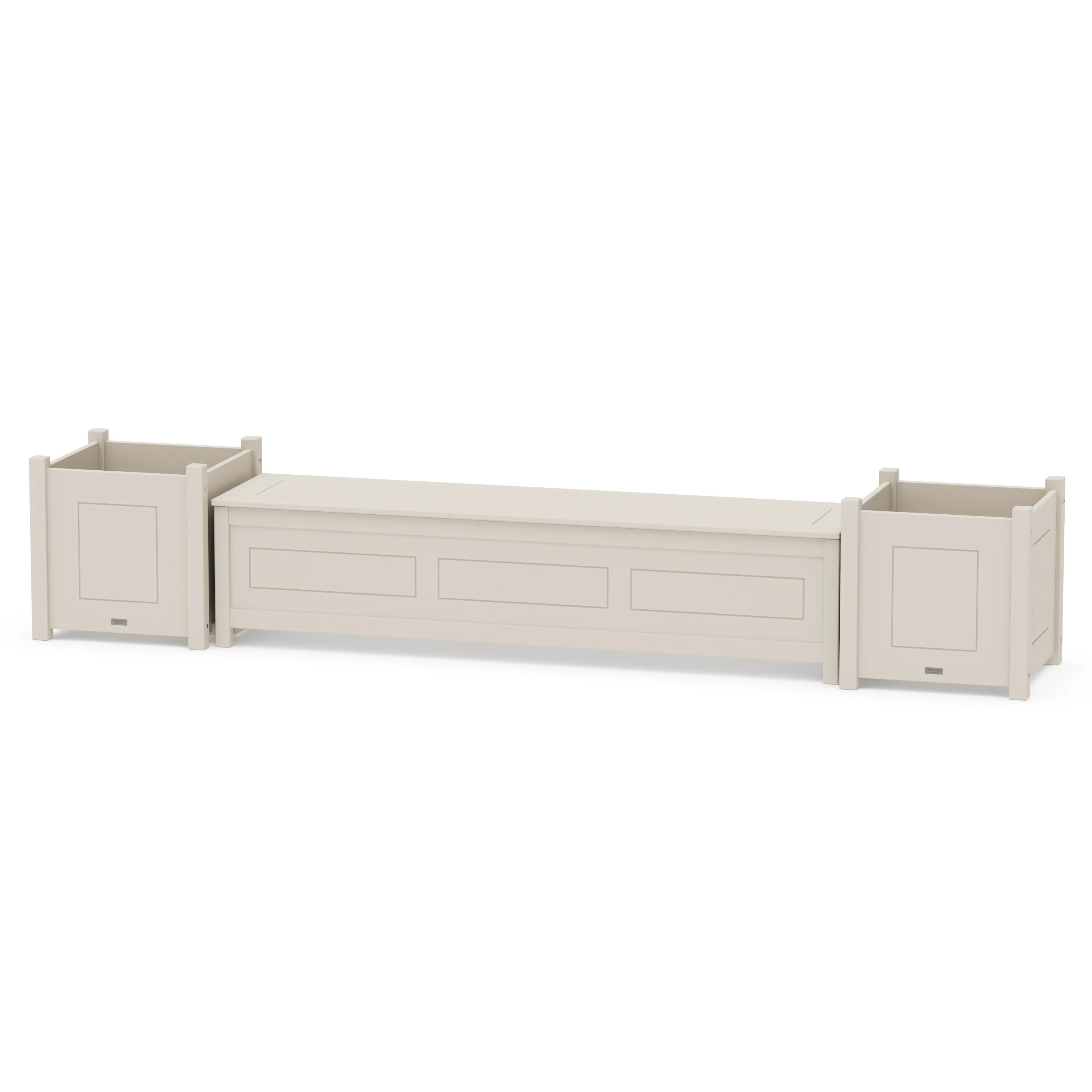 72" Country Living Straight Planter Storage Bench Set- Large - Image 5
