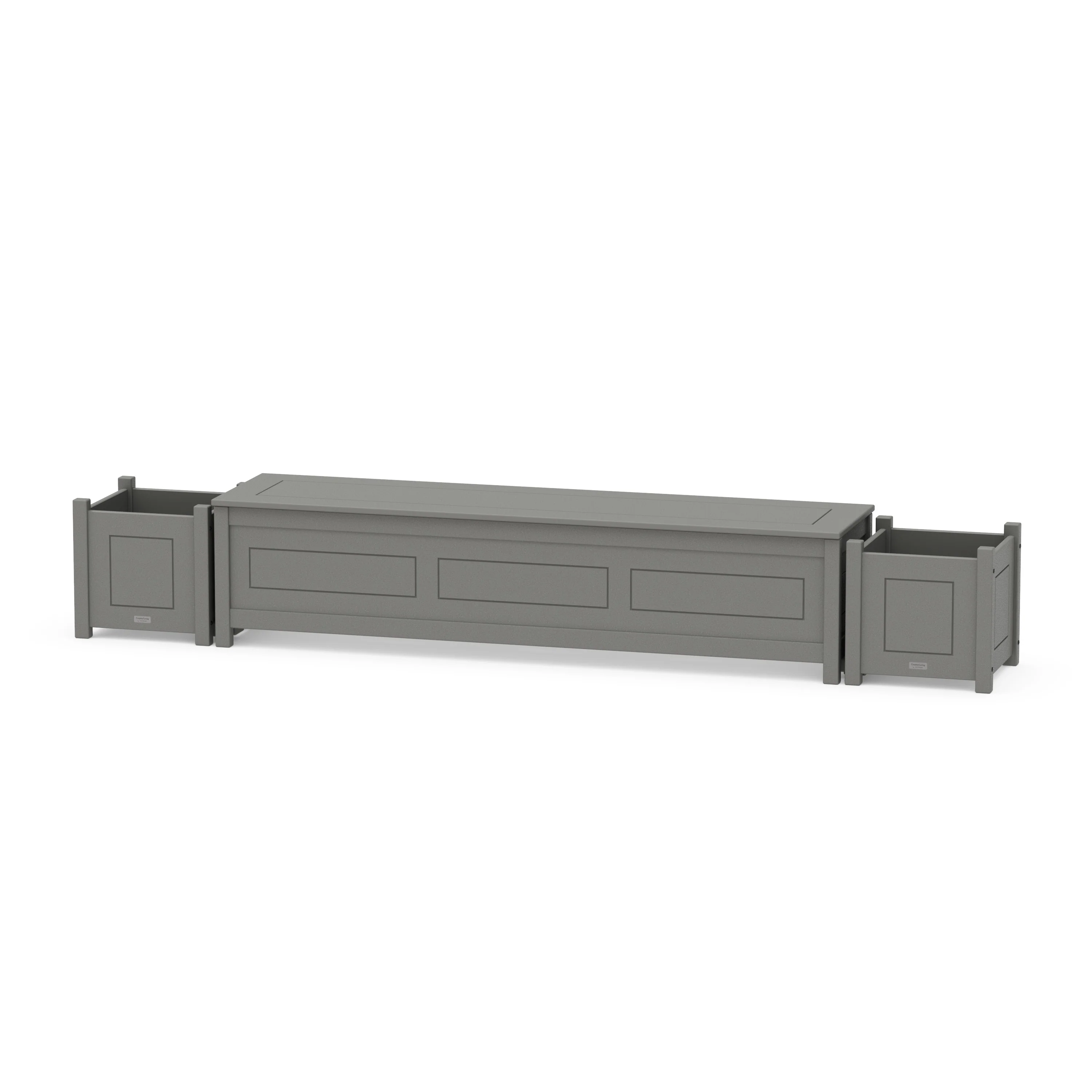 72" Country Living Straight Planter Storage Bench Set