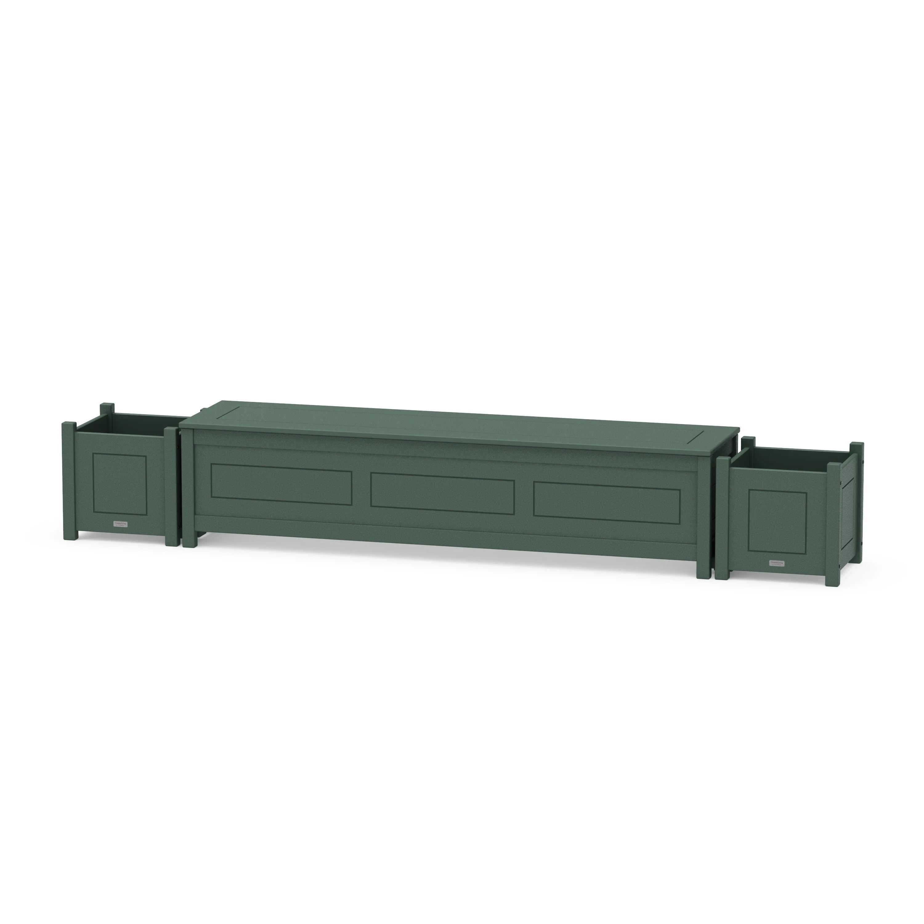 72" Country Living Straight Planter Storage Bench Set - Image 2