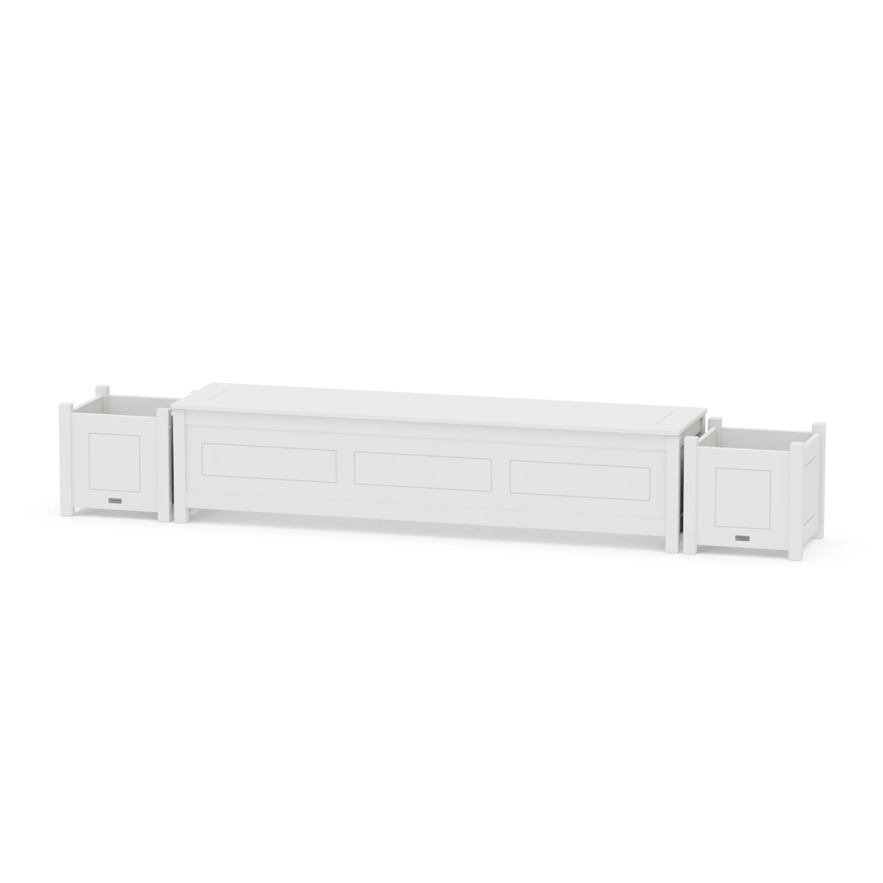 72" Country Living Straight Planter Storage Bench Set - Image 3