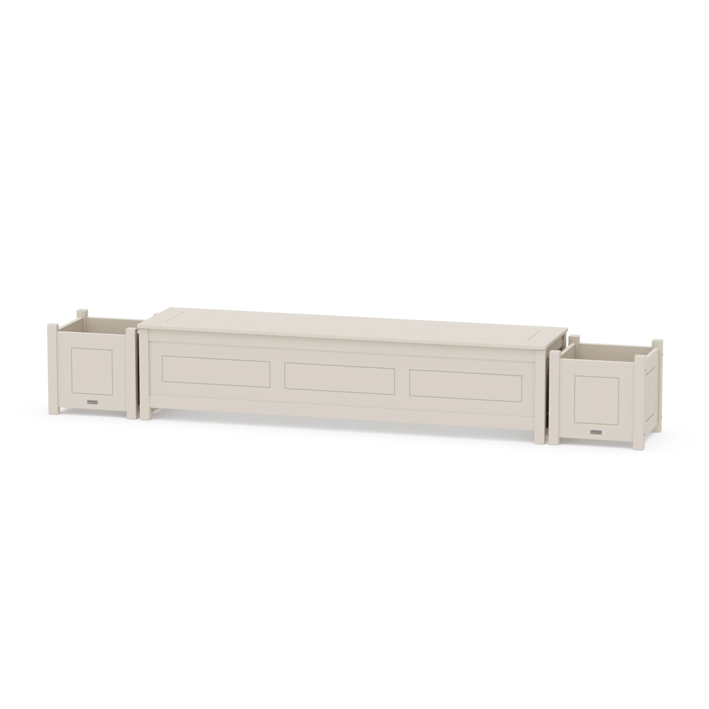 72" Country Living Straight Planter Storage Bench Set - Image 7