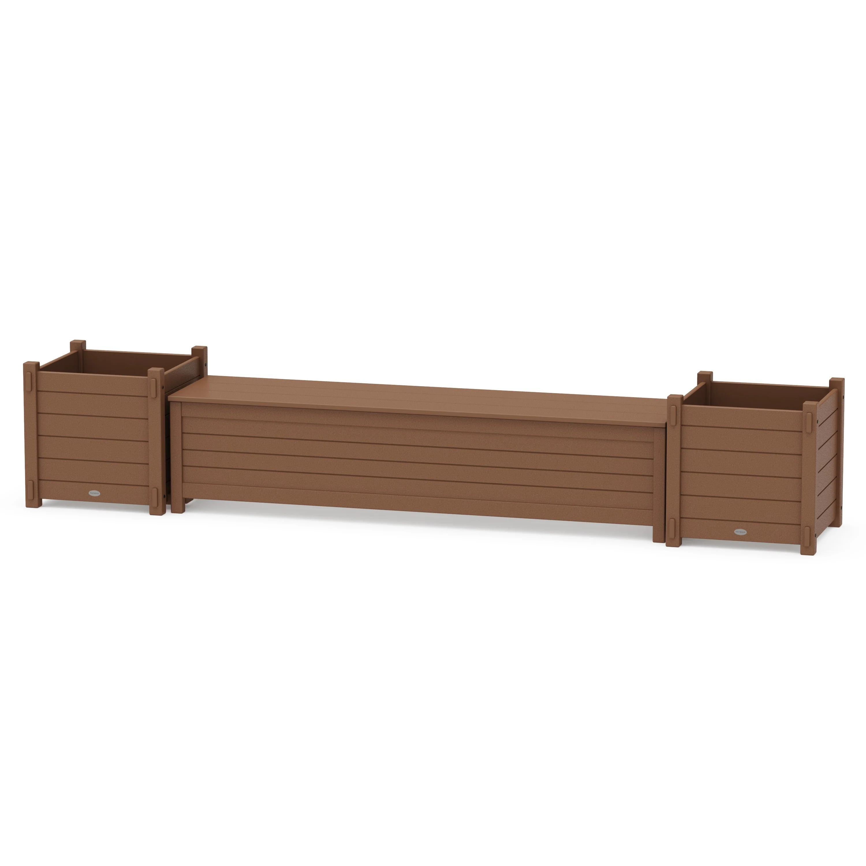 72" Nautical Straight Planter Storage Bench Set- Large - Image 7