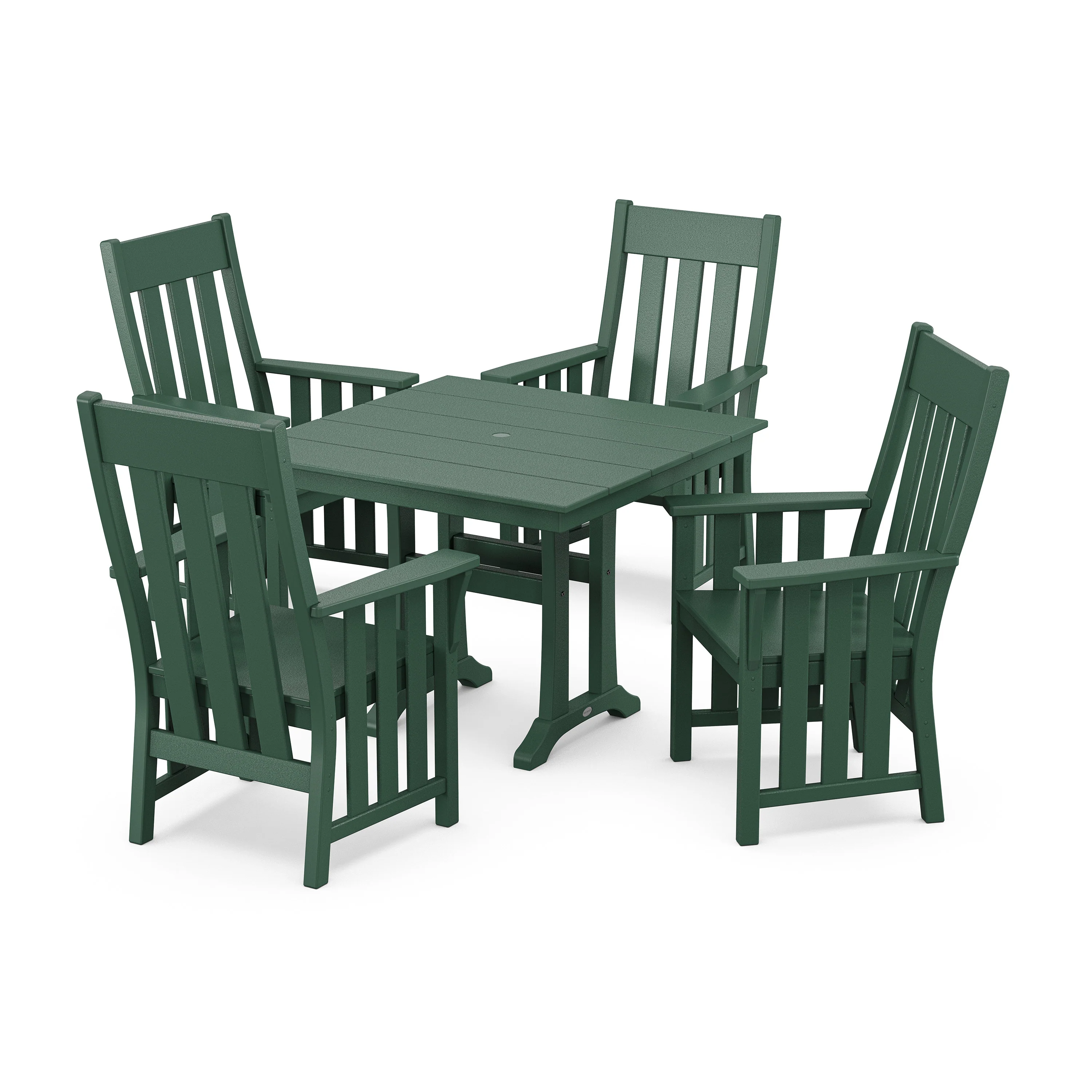 Acadia 5-Piece Farmhouse Dining Set with Trestle Legs - Image 10
