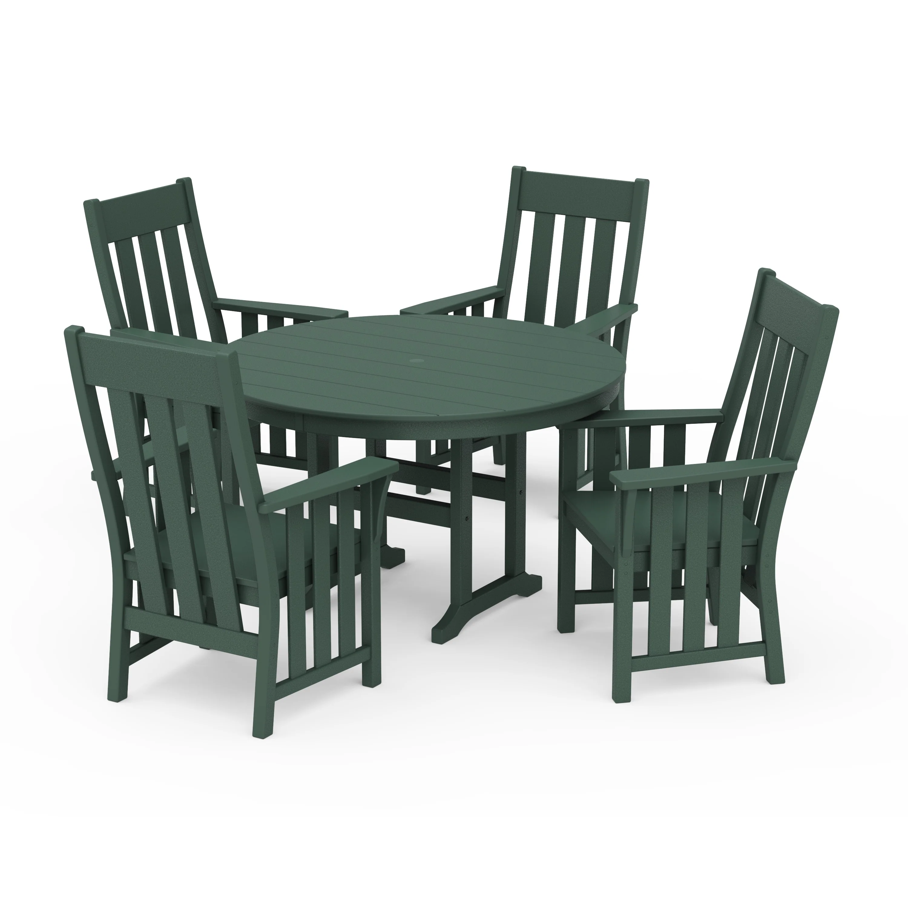 Acadia 5-Piece Round Farmhouse Dining Set - Image 5