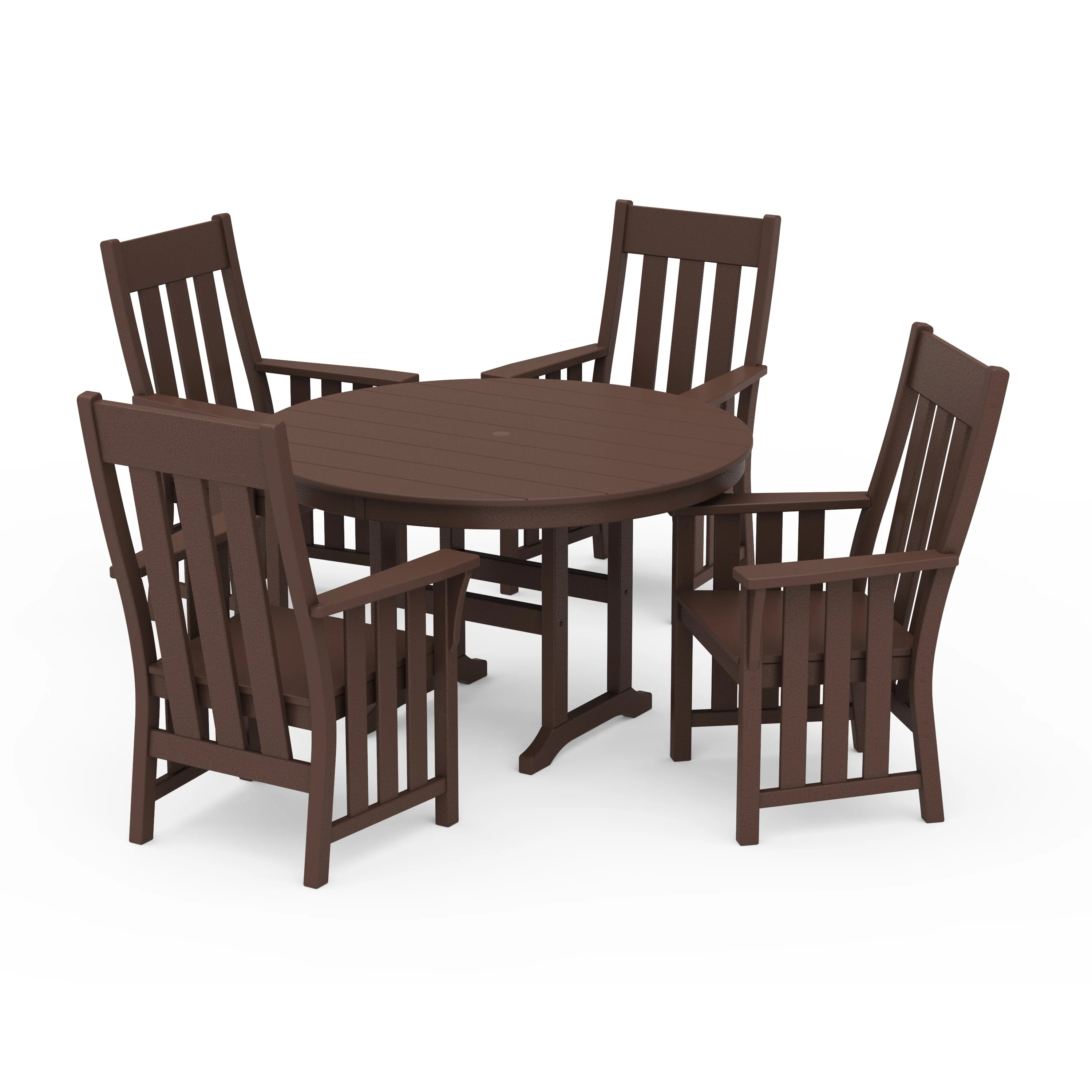 Acadia 5-Piece Round Farmhouse Dining Set - Image 7