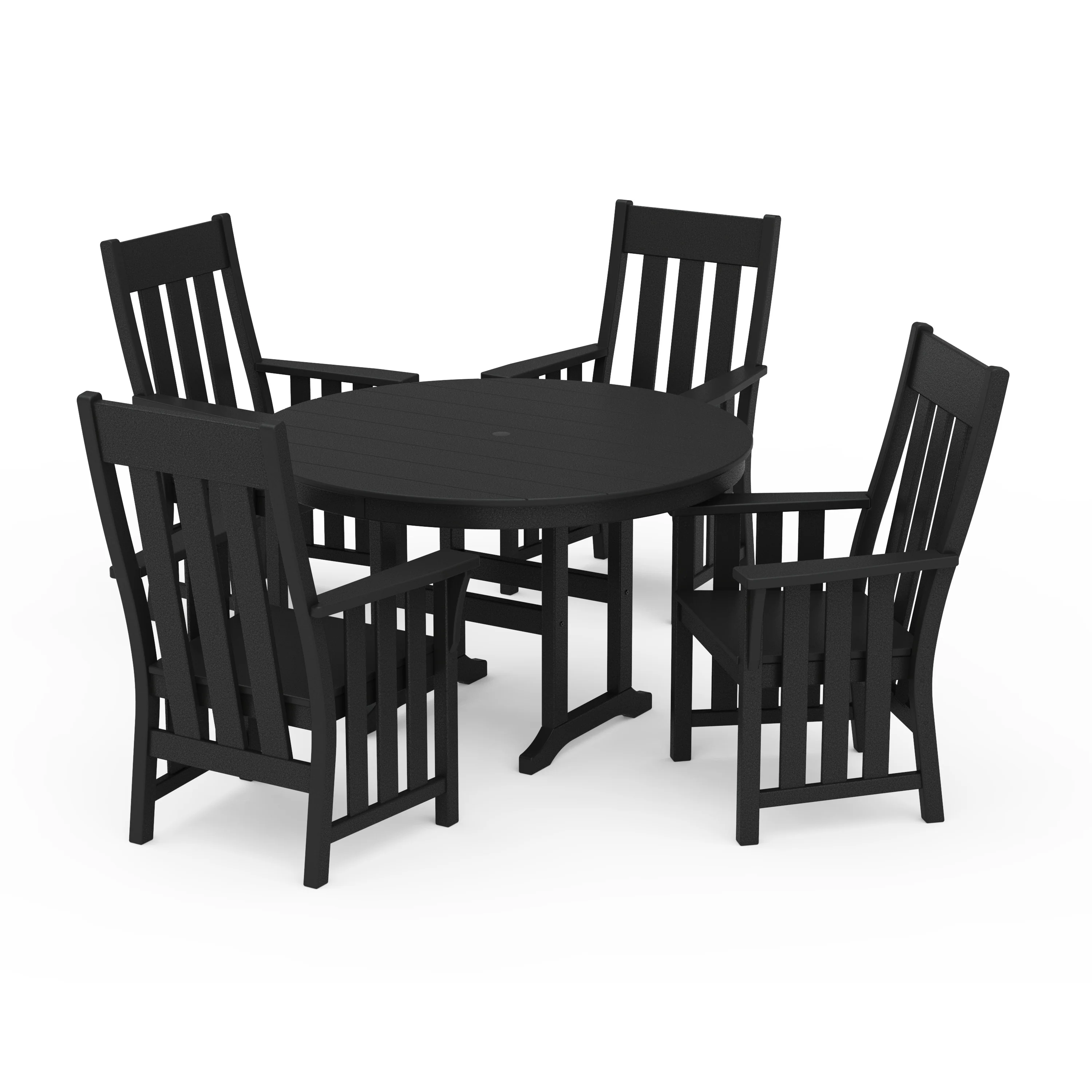 Acadia 5-Piece Round Farmhouse Dining Set - Image 9
