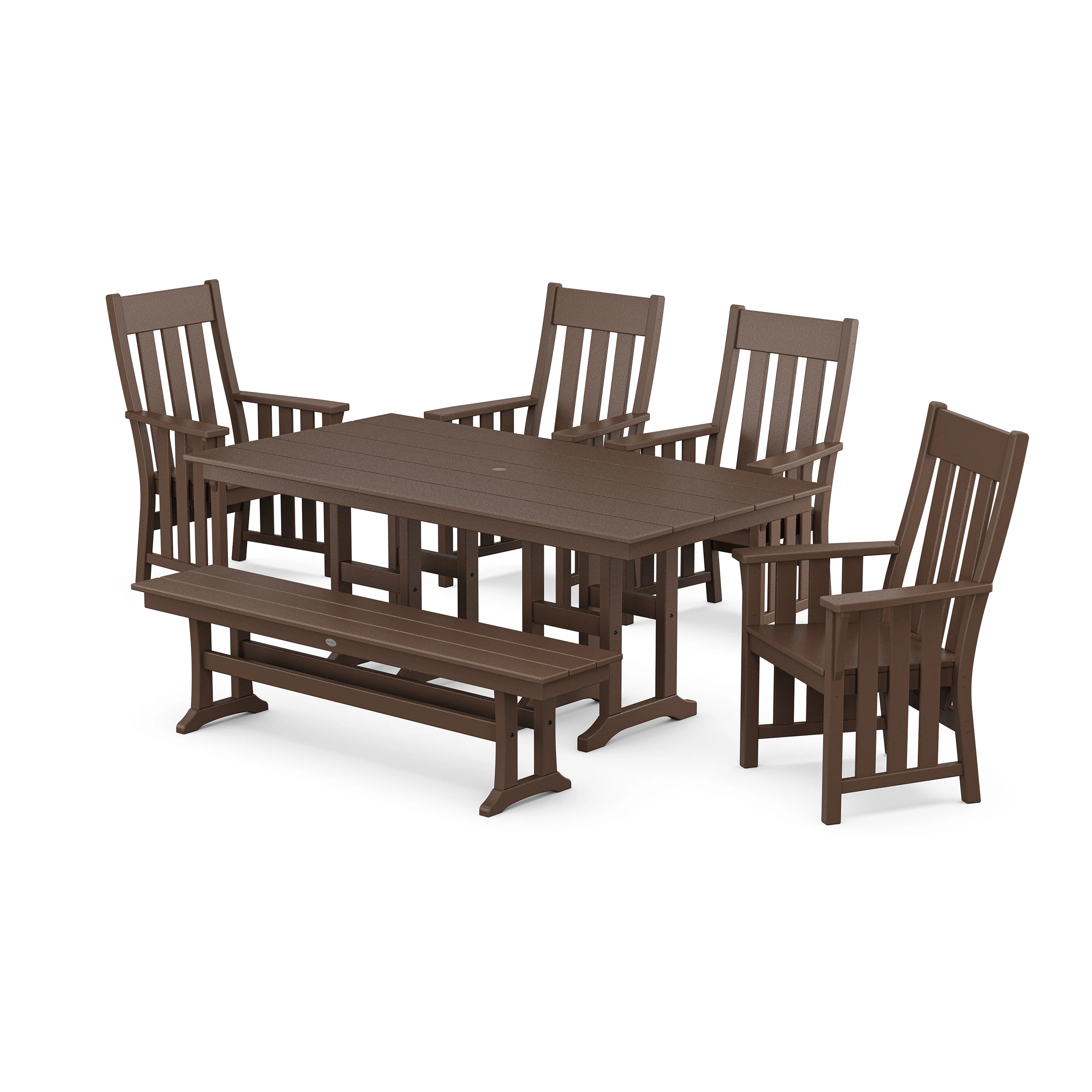 Acadia 6-Piece Farmhouse Dining Set with Bench - Image 5