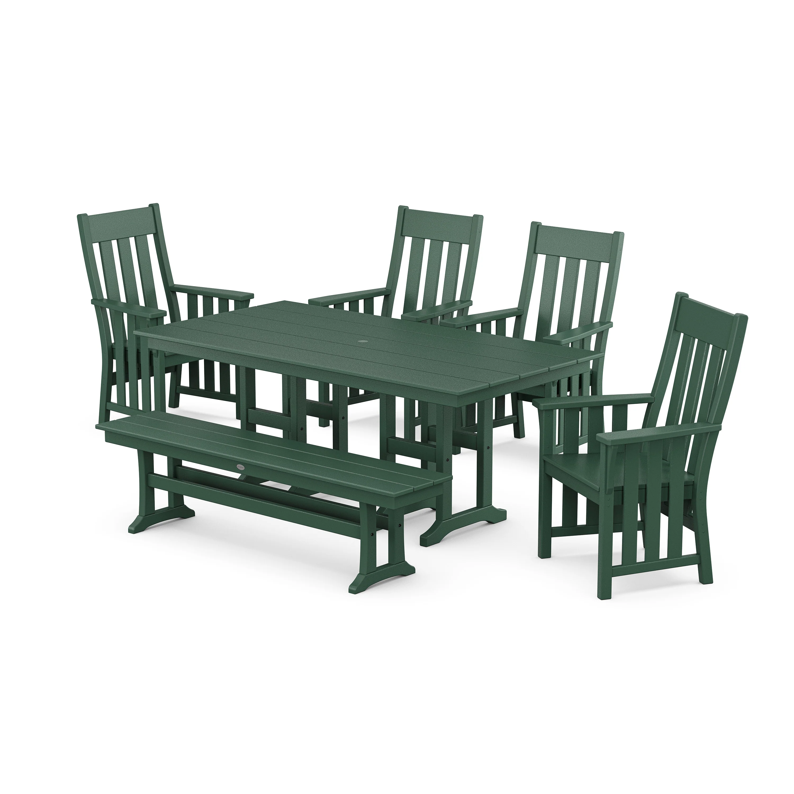 Acadia 6-Piece Farmhouse Dining Set with Bench - Image 6