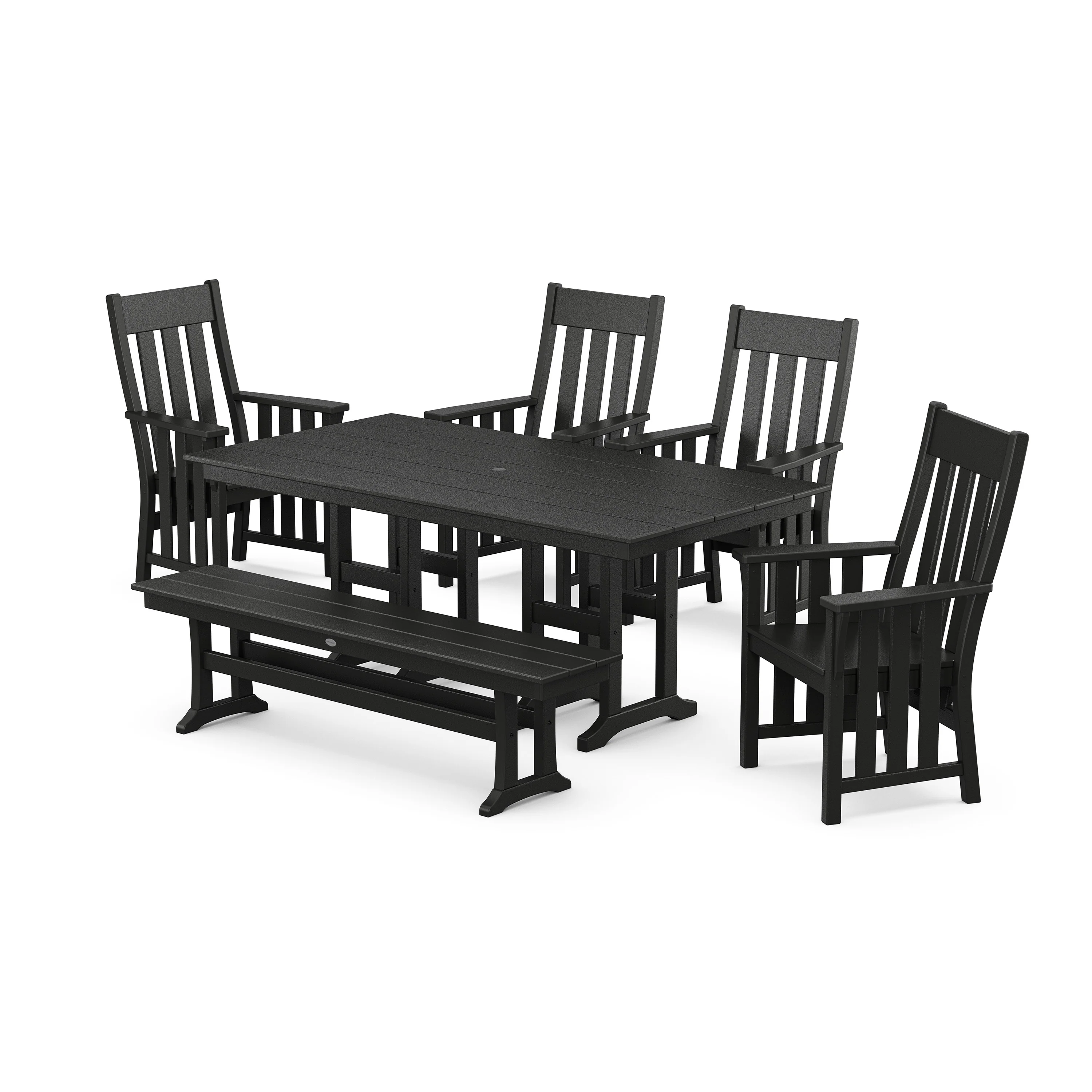 Acadia 6-Piece Farmhouse Dining Set with Bench - Image 7