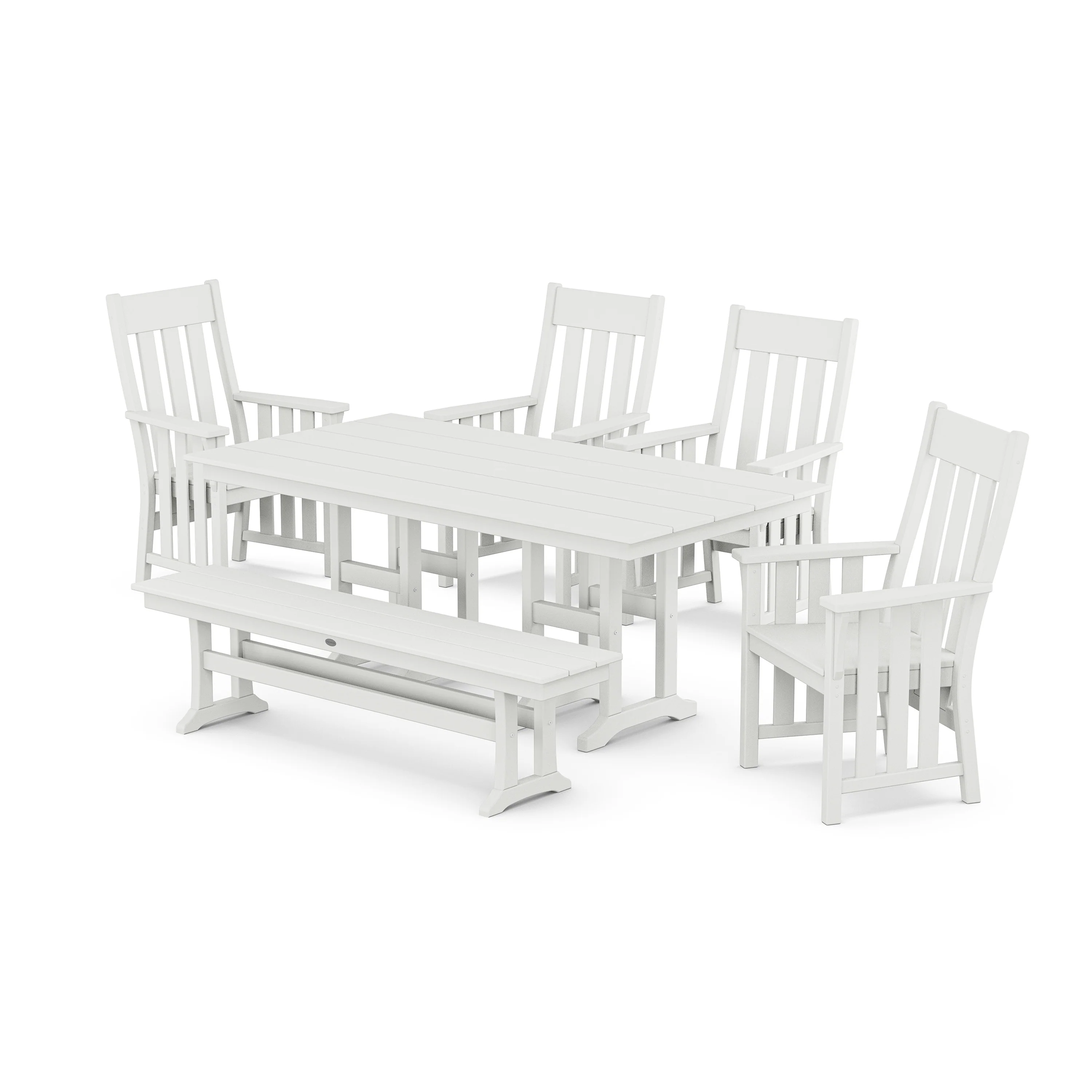 Acadia 6-Piece Farmhouse Dining Set with Bench - Image 8