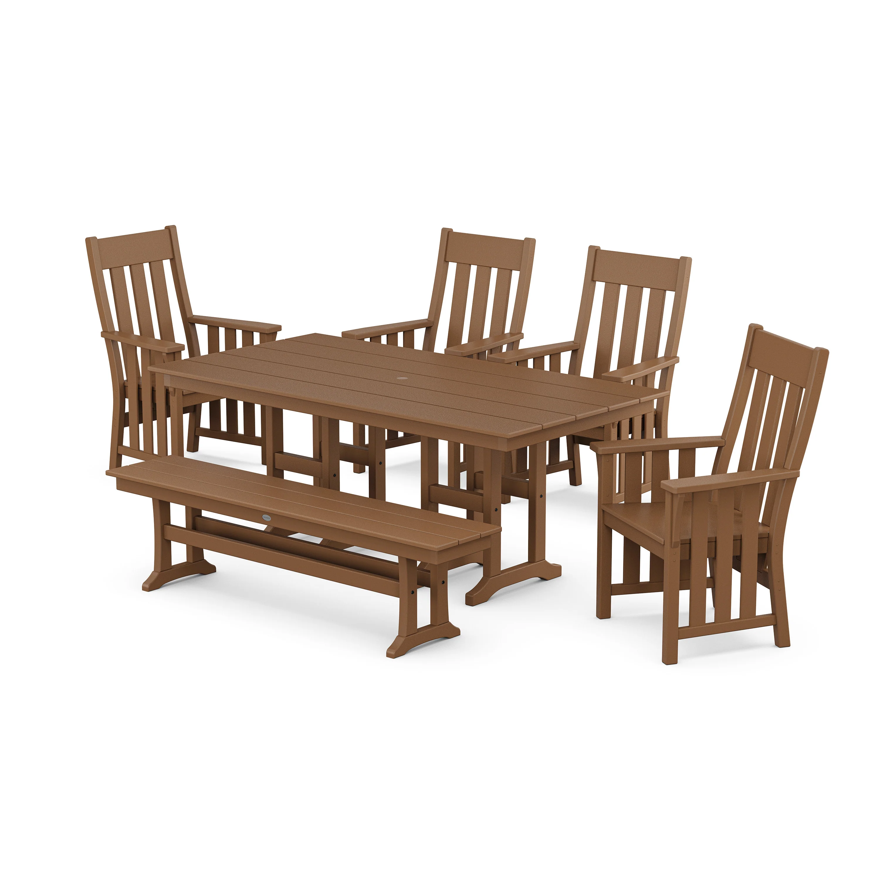 Acadia 6-Piece Farmhouse Dining Set with Bench - Image 9