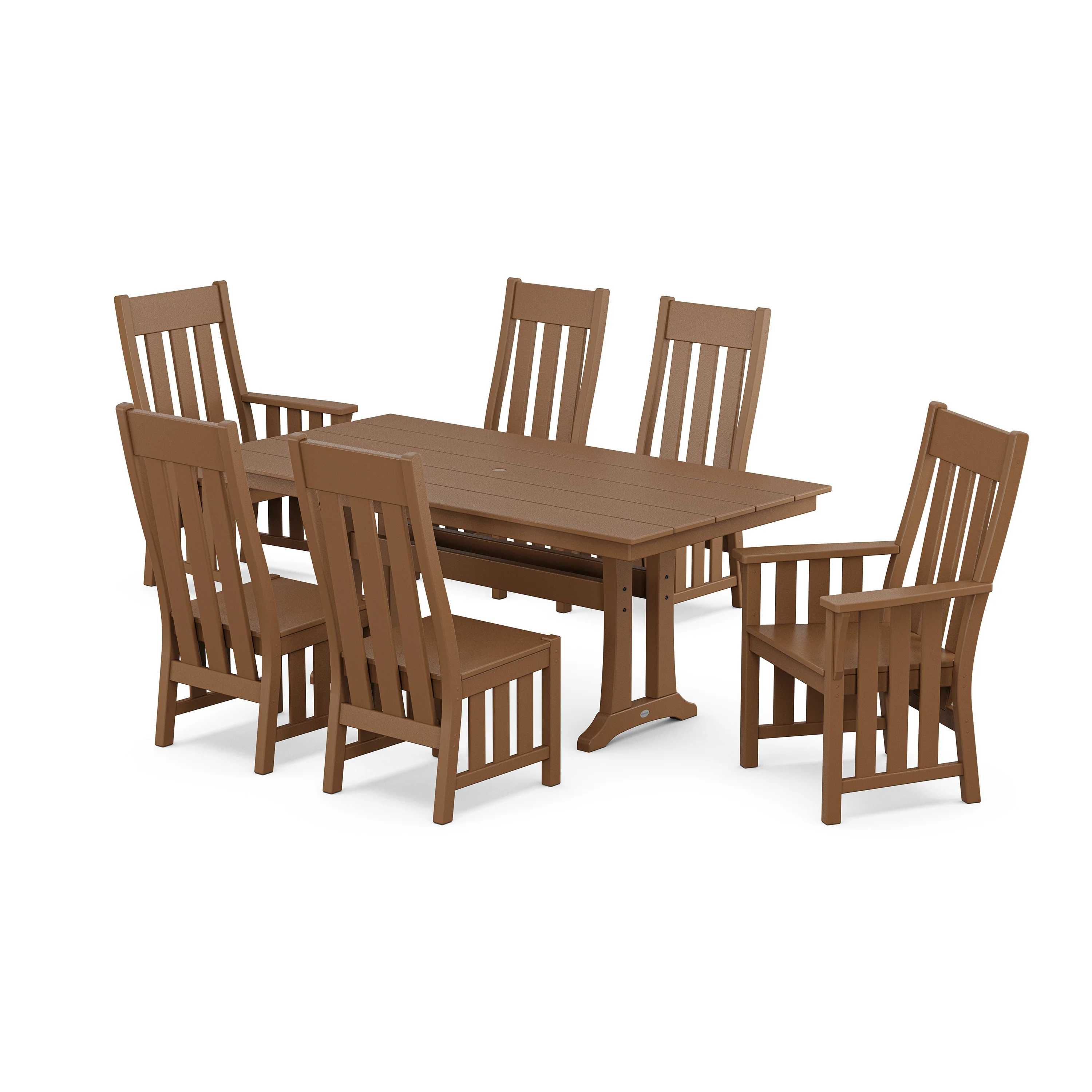 Acadia 7-Piece Farmhouse Dining Set with Trestle Legs - Image 6