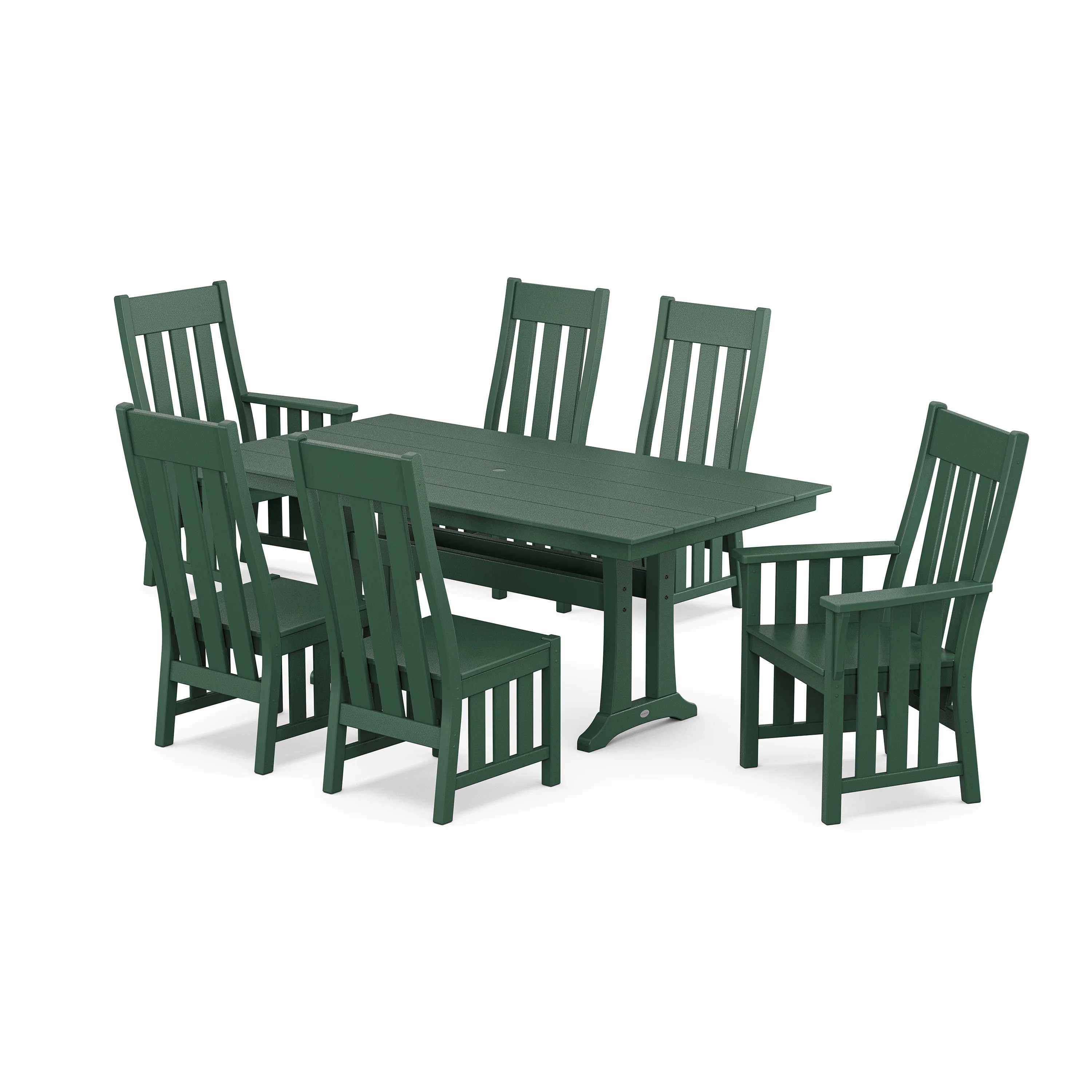 Acadia 7-Piece Farmhouse Dining Set with Trestle Legs - Image 7