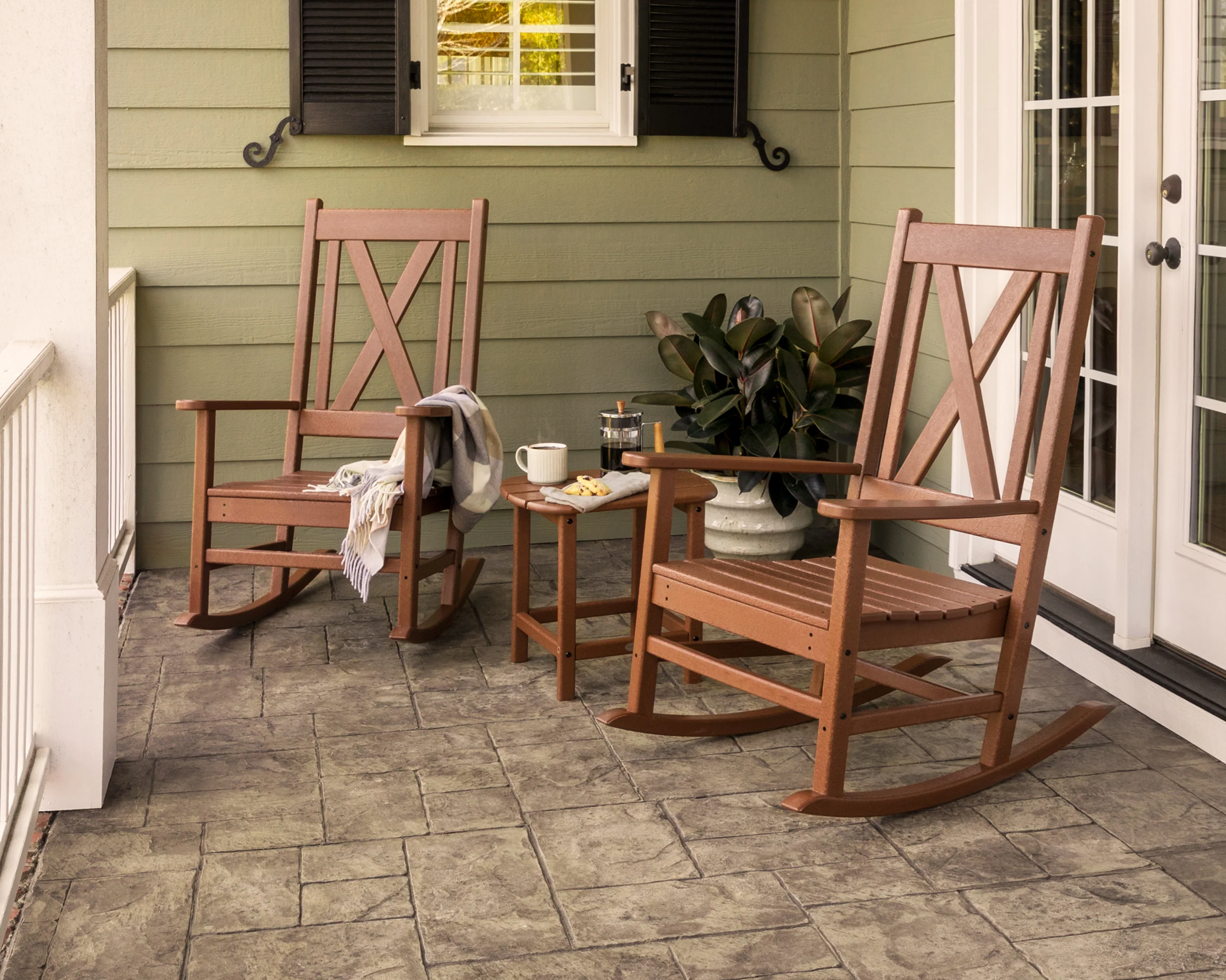 Braxton 3-Piece Porch Rocking Chair Set - Image 2