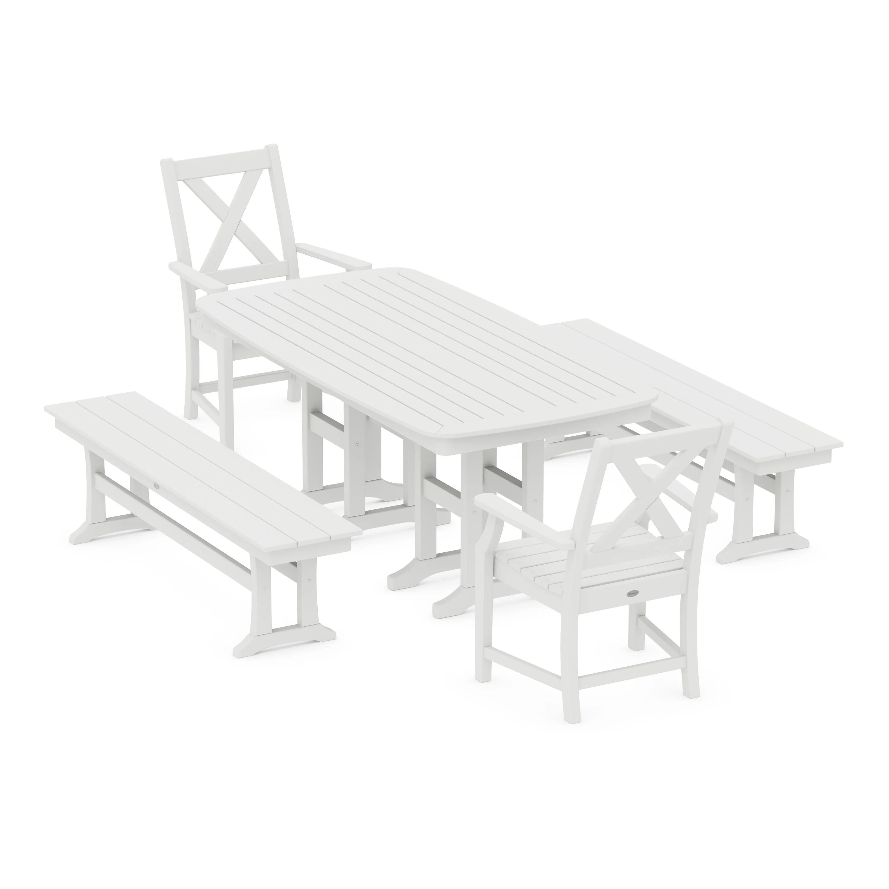 Braxton 5-Piece Dining Set with Benches - Image 9