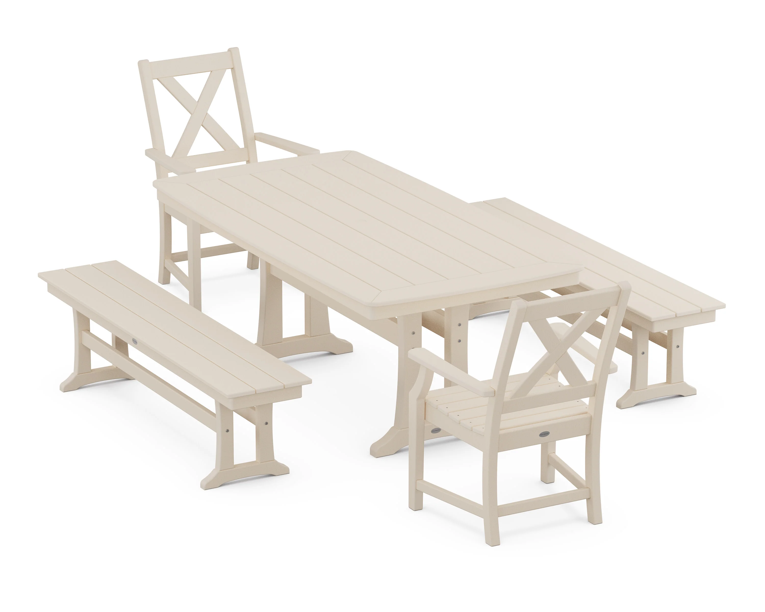 Braxton 5-Piece Dining Set with Trestle Legs - Image 10
