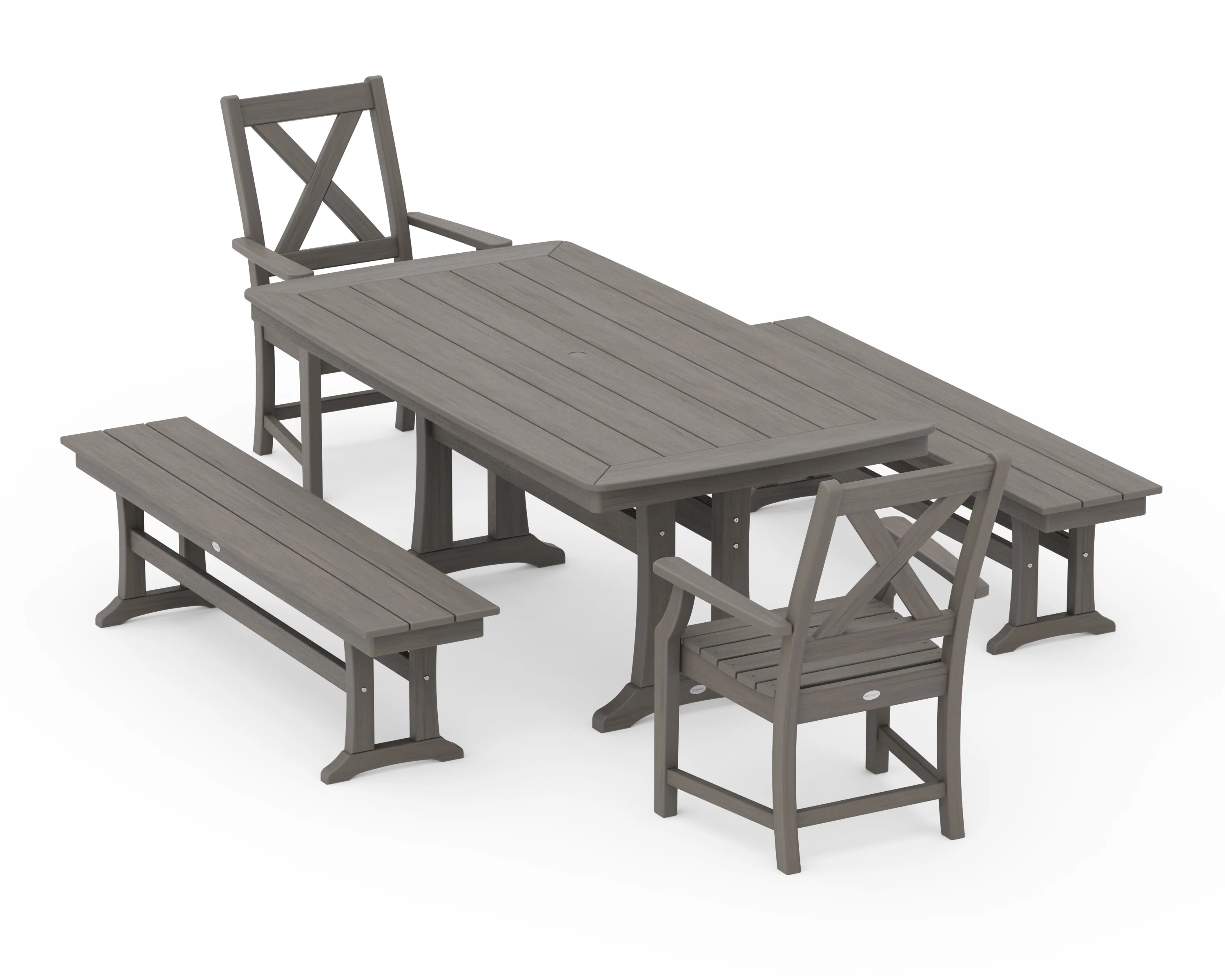 Braxton 5-Piece Dining Set with Trestle Legs - Image 14