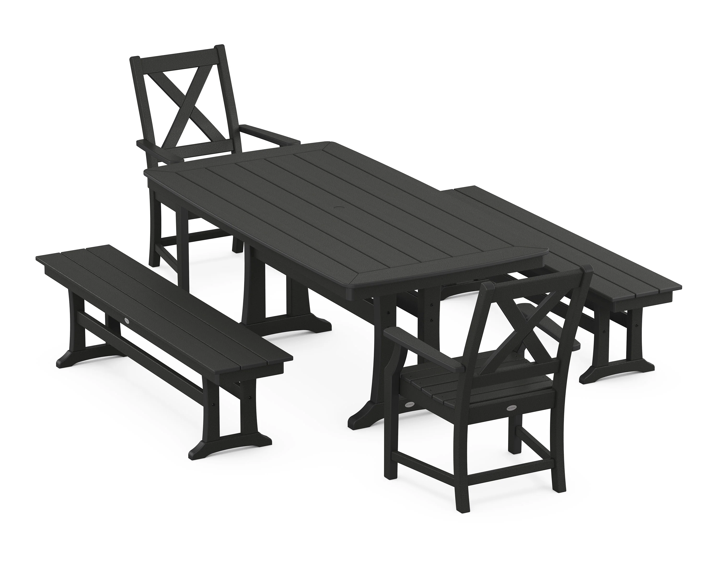 Braxton 5-Piece Dining Set with Trestle Legs - Image 9