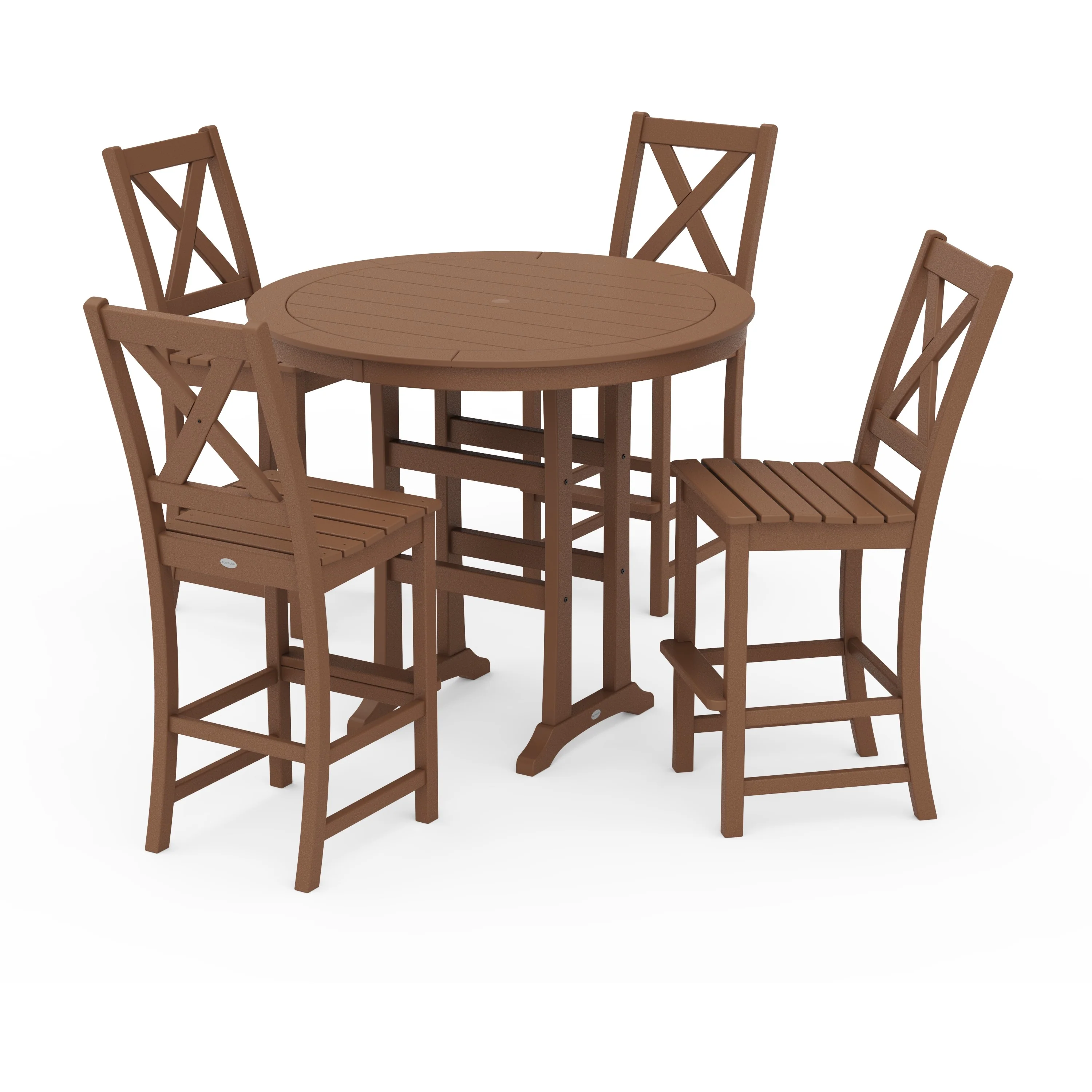 Braxton 5-Piece Nautical Trestle Arm Chair Bar Set - Image 11