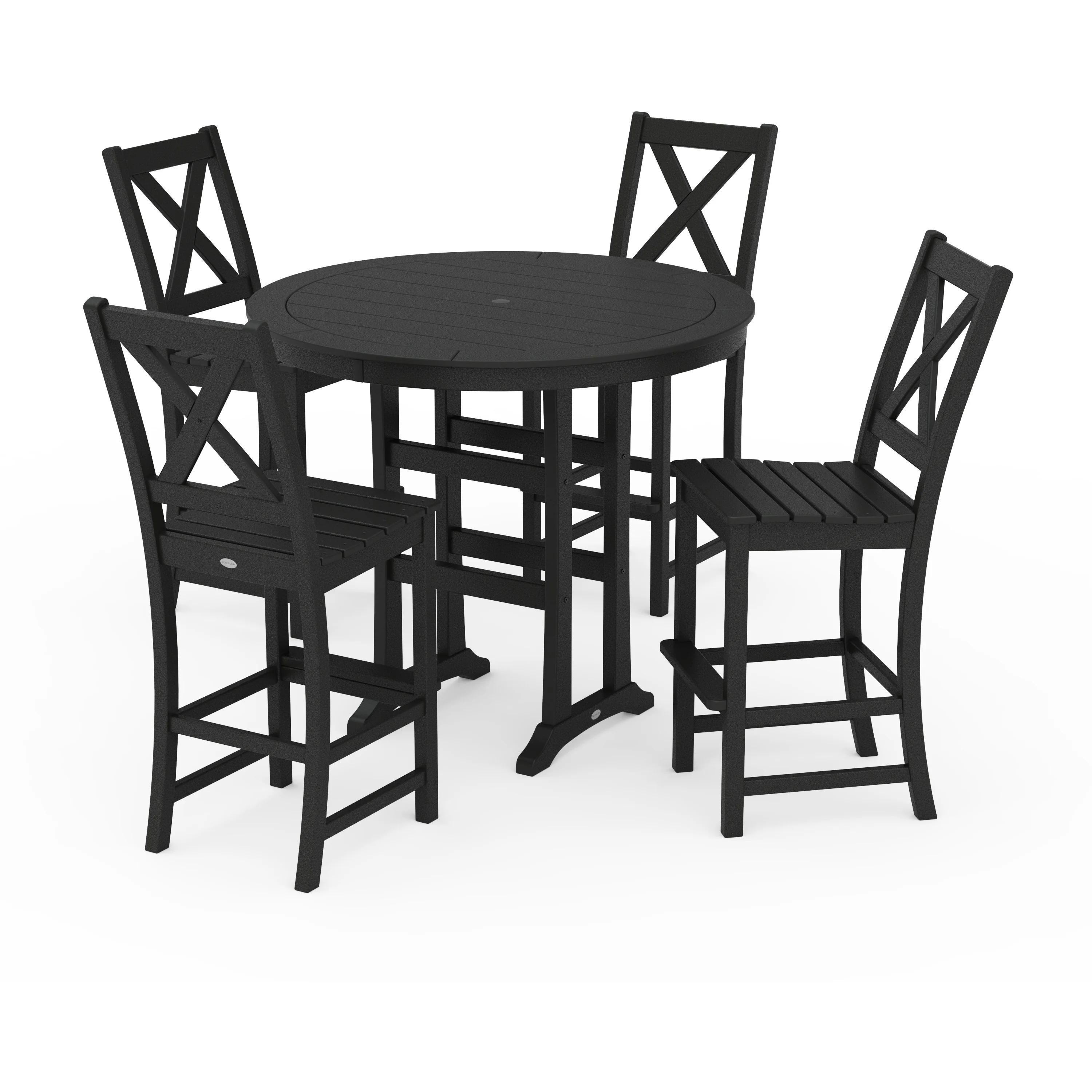 Braxton 5-Piece Nautical Trestle Arm Chair Bar Set - Image 13
