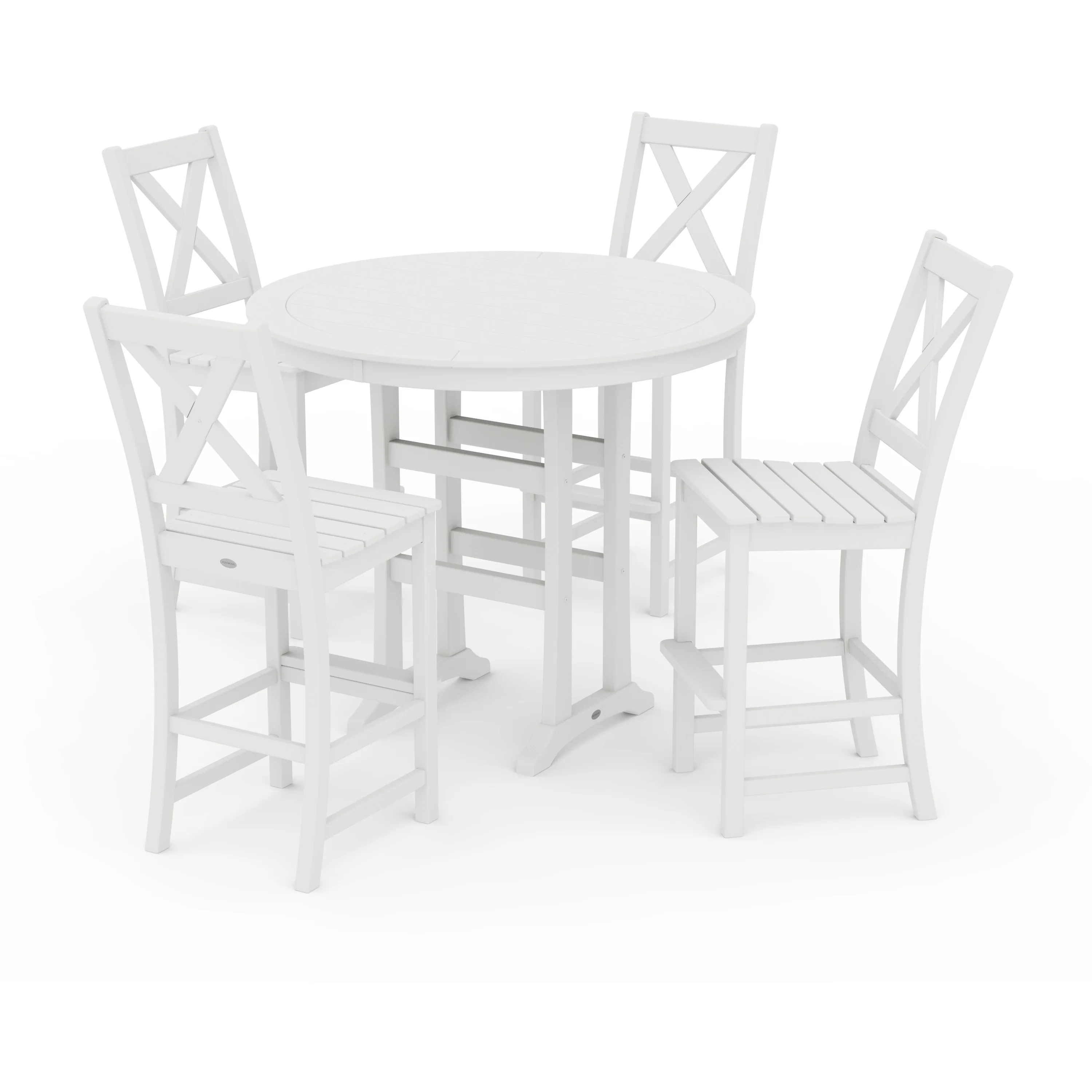 Braxton 5-Piece Nautical Trestle Arm Chair Bar Set - Image 15