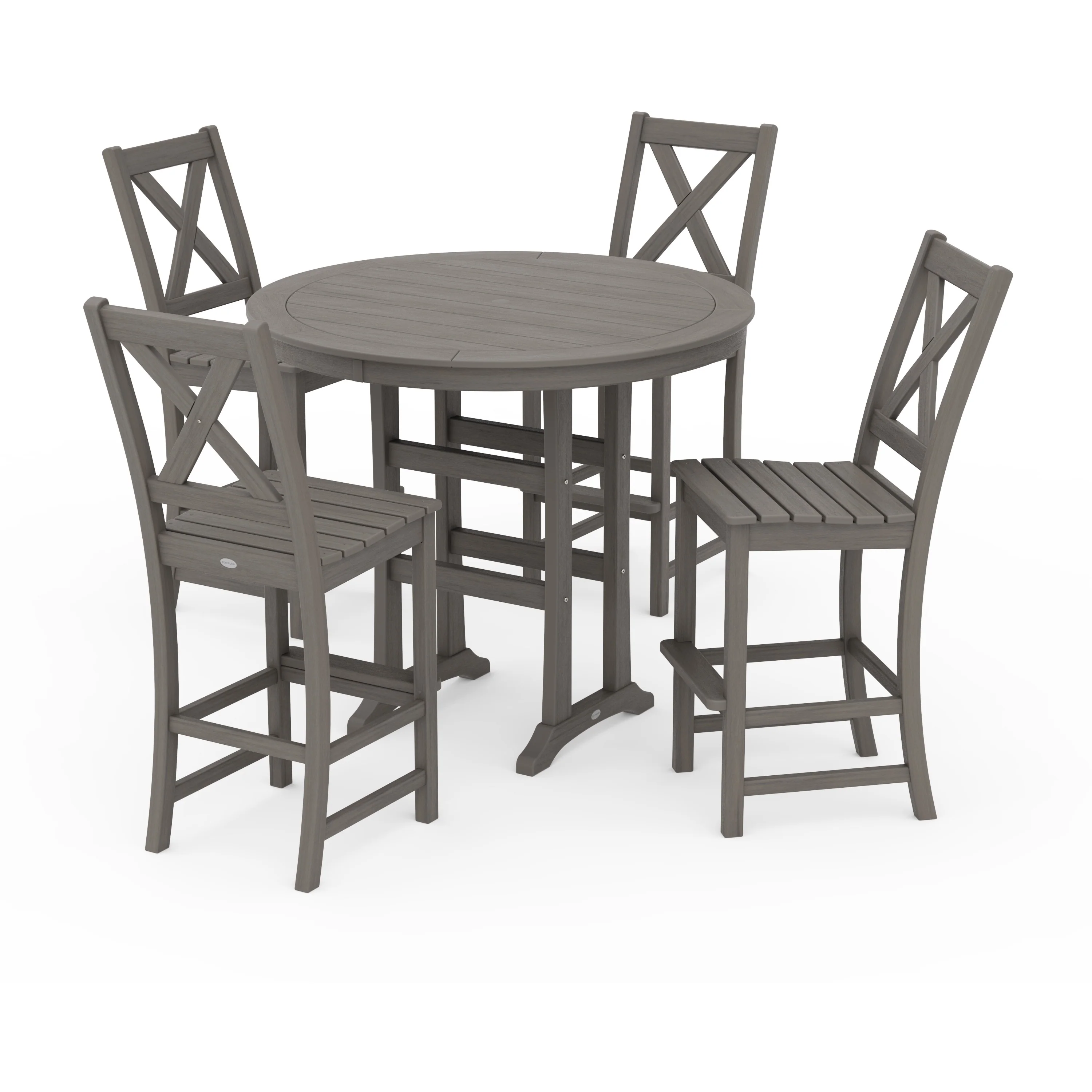 Braxton 5-Piece Nautical Trestle Arm Chair Bar Set - Image 8