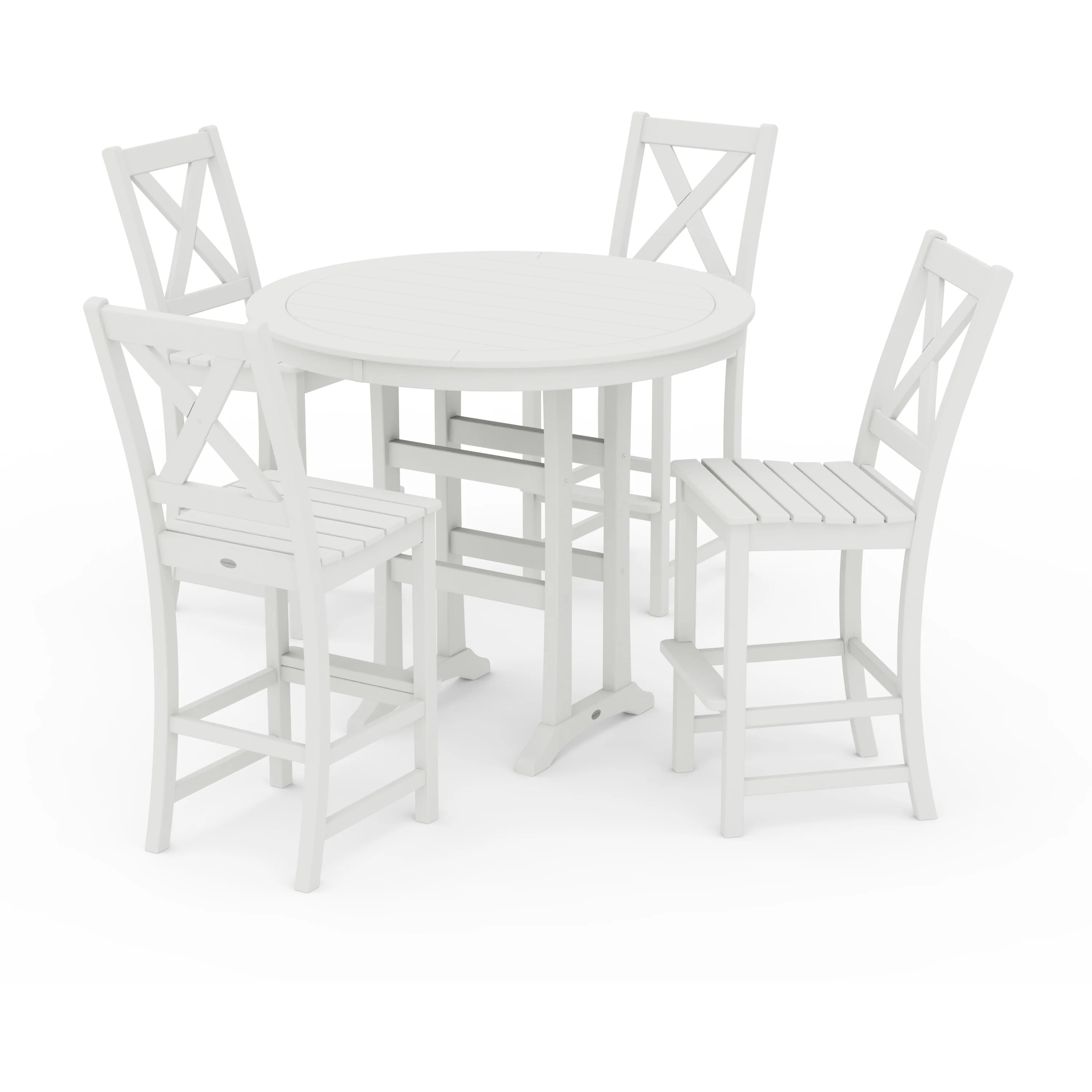 Braxton 5-Piece Nautical Trestle Arm Chair Bar Set - Image 9
