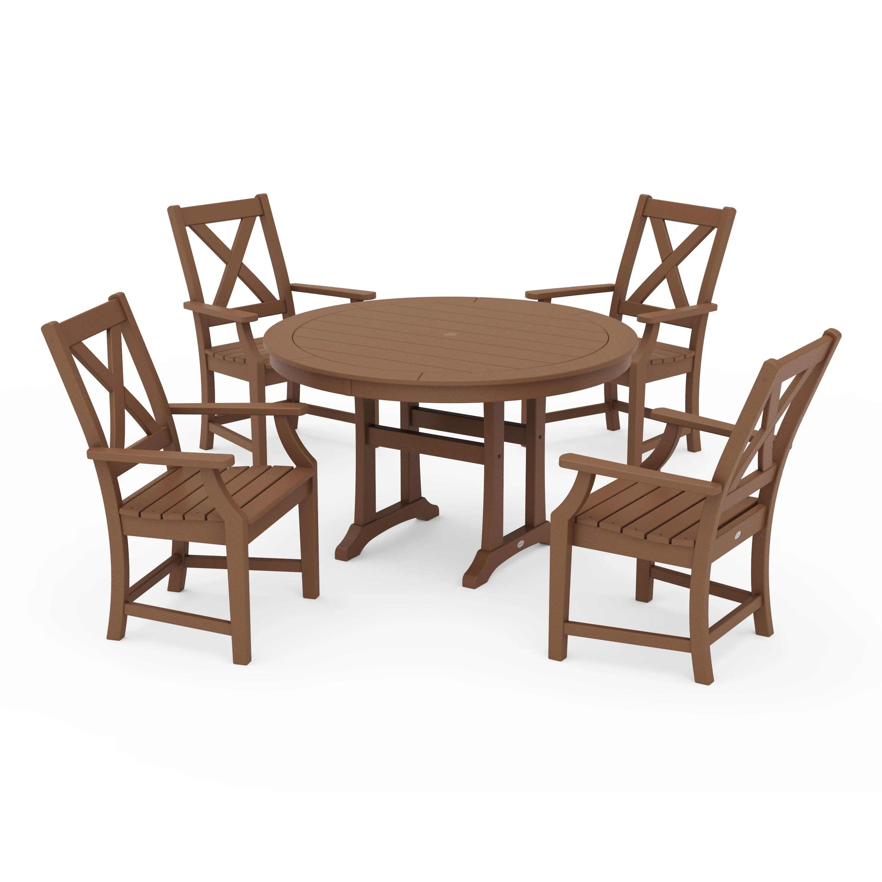 Braxton 5-Piece Nautical Trestle Arm Chair Dining Set - Image 14