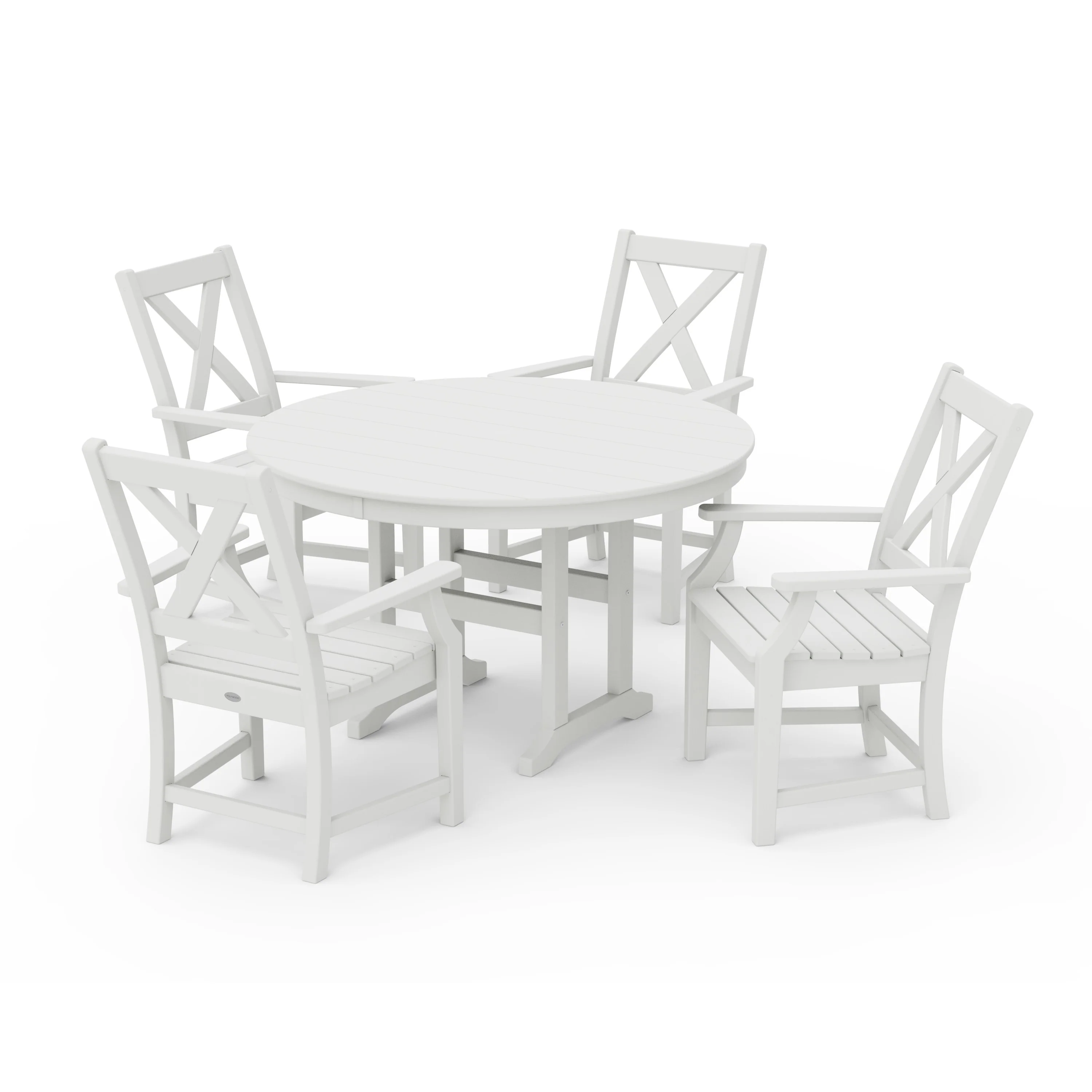 Braxton 5-Piece Round Farmhouse Dining Set - Image 11