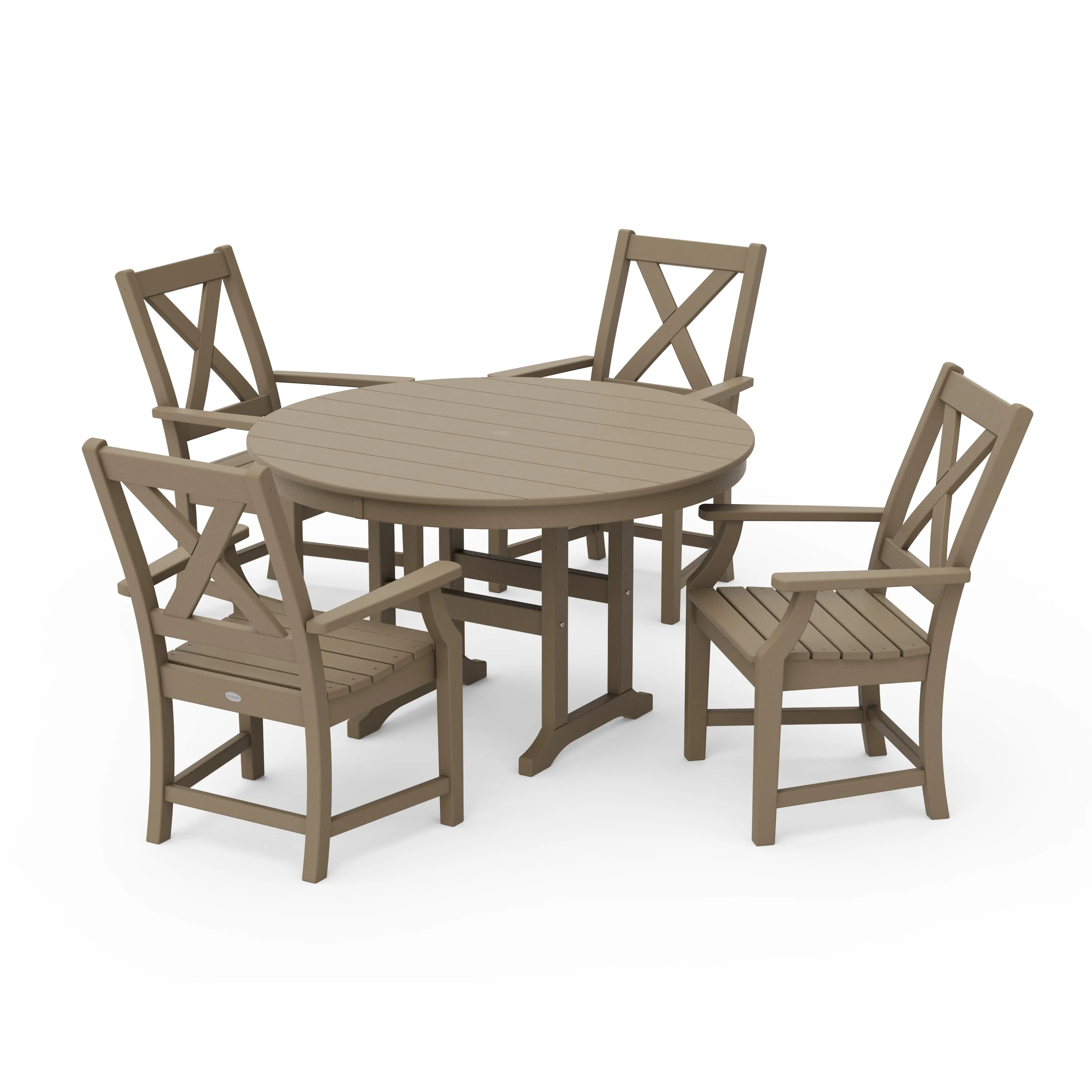Braxton 5-Piece Round Farmhouse Dining Set - Image 12