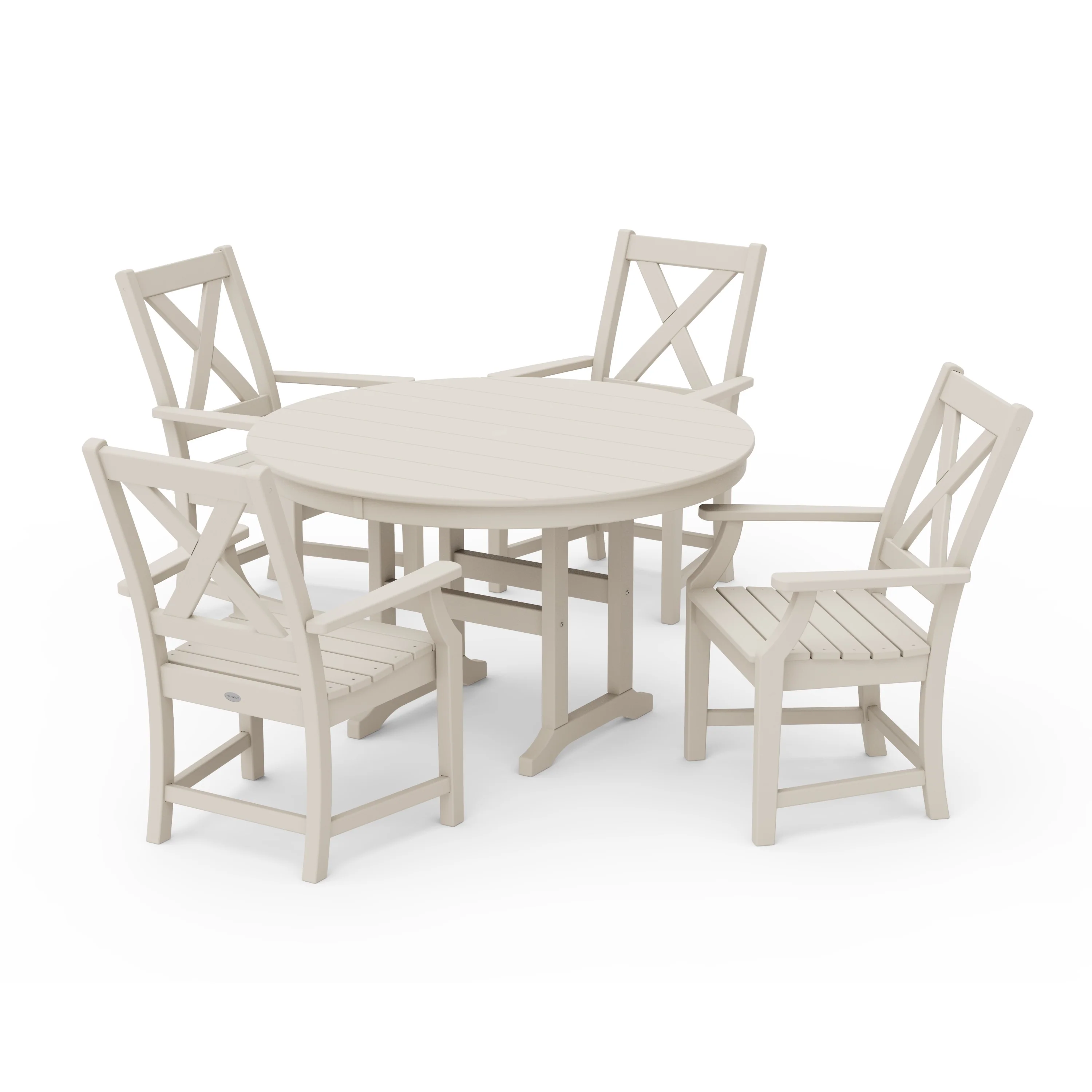 Braxton 5-Piece Round Farmhouse Dining Set - Image 6