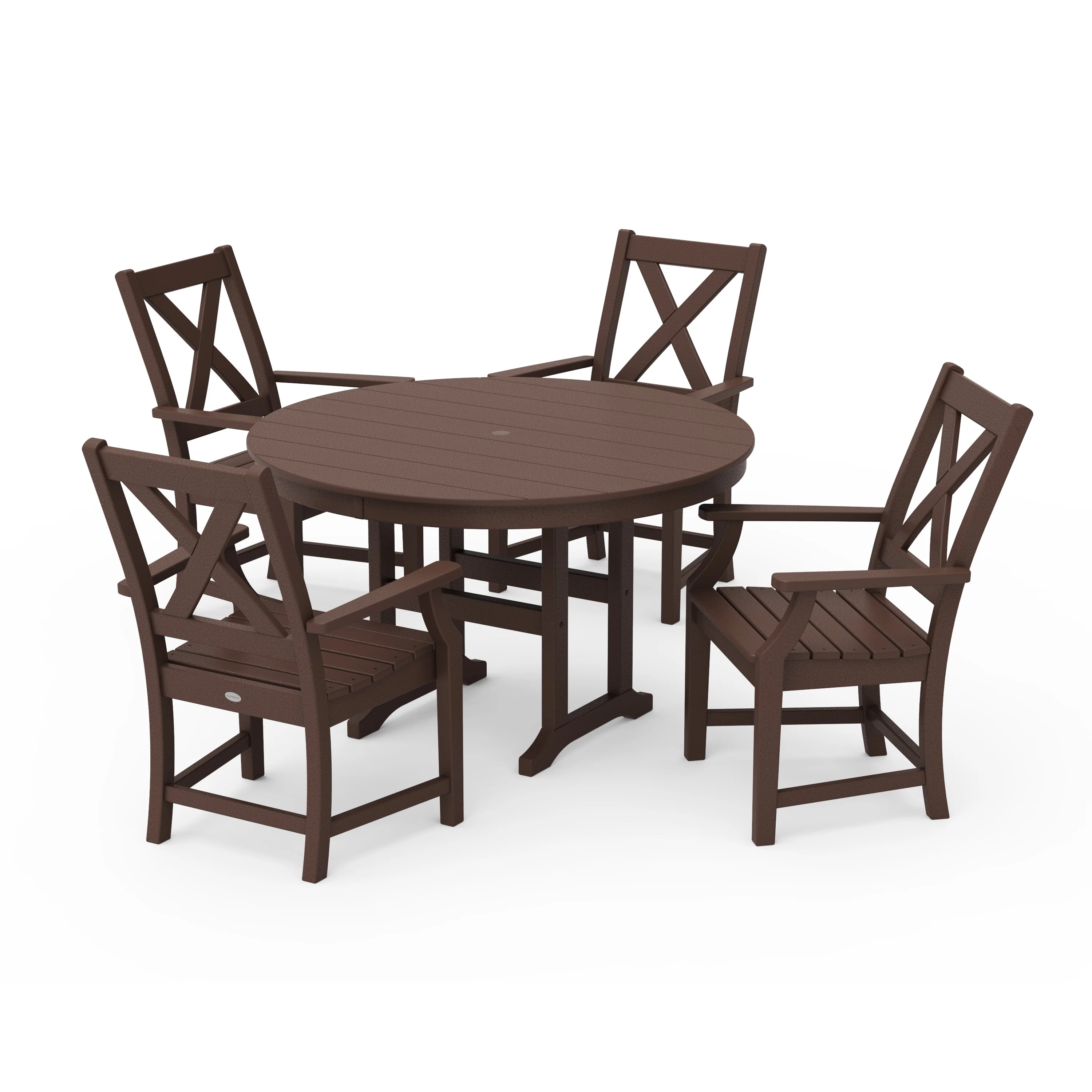 Braxton 5-Piece Round Farmhouse Dining Set - Image 7
