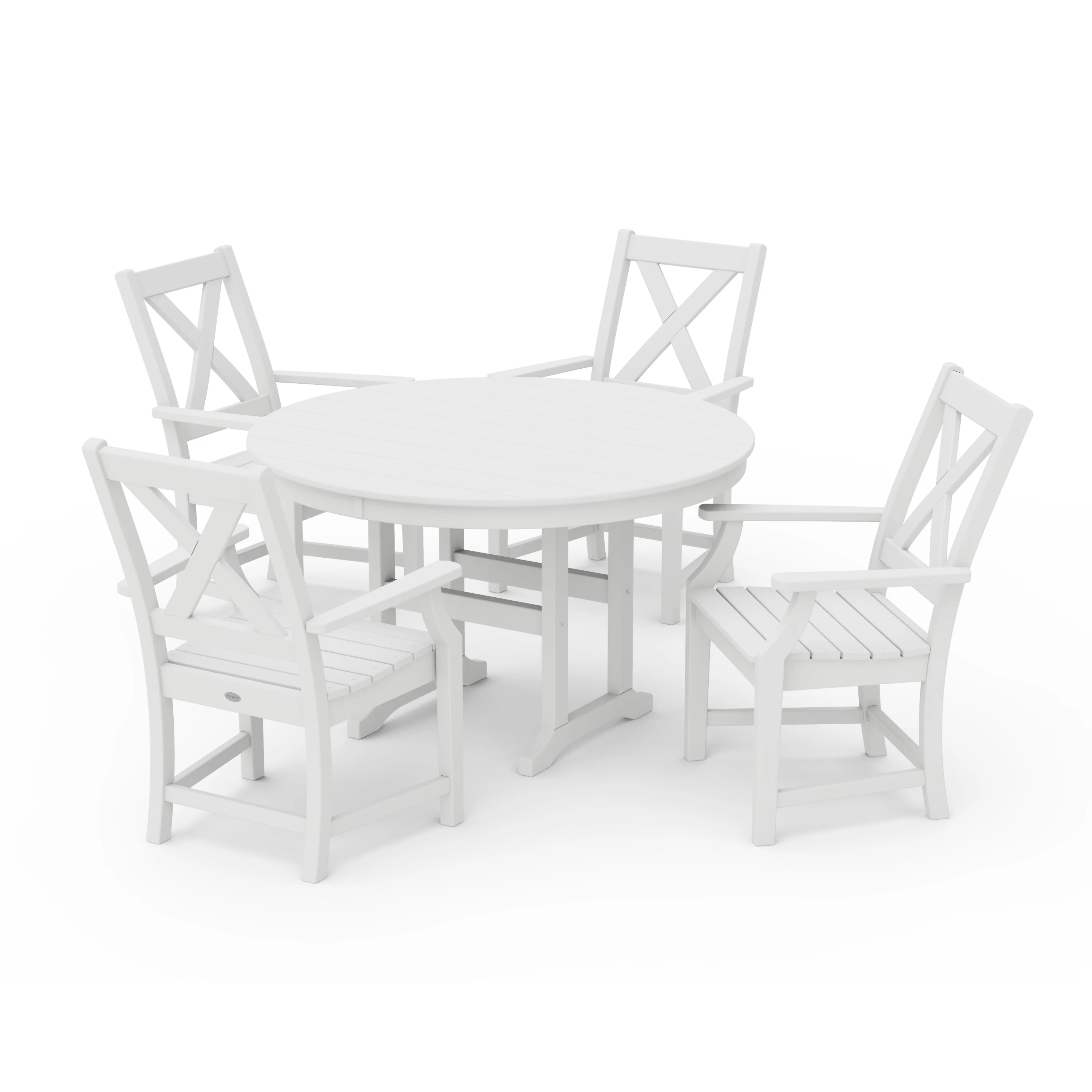 Braxton 5-Piece Round Farmhouse Dining Set - Image 8