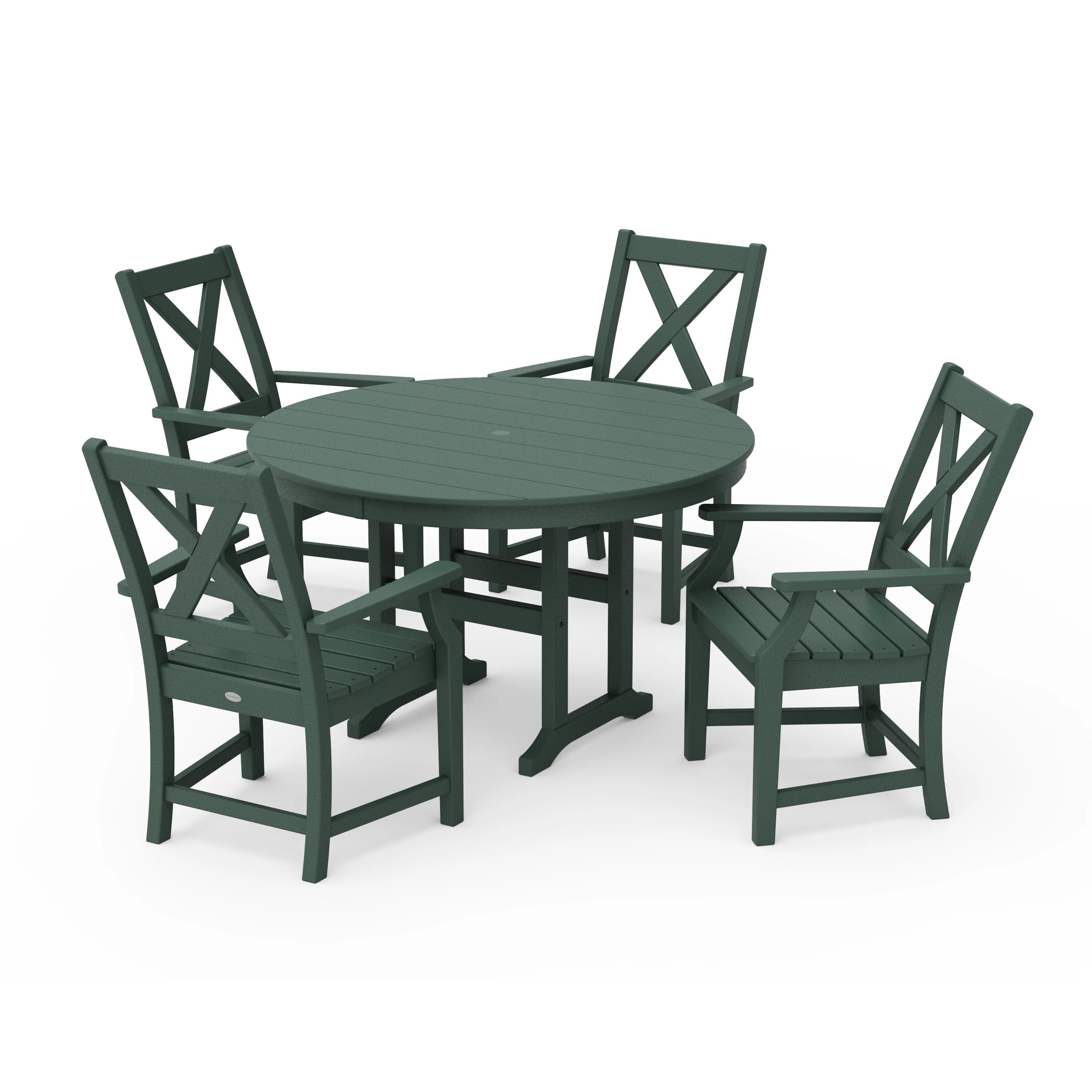 Braxton 5-Piece Round Farmhouse Dining Set - Image 9