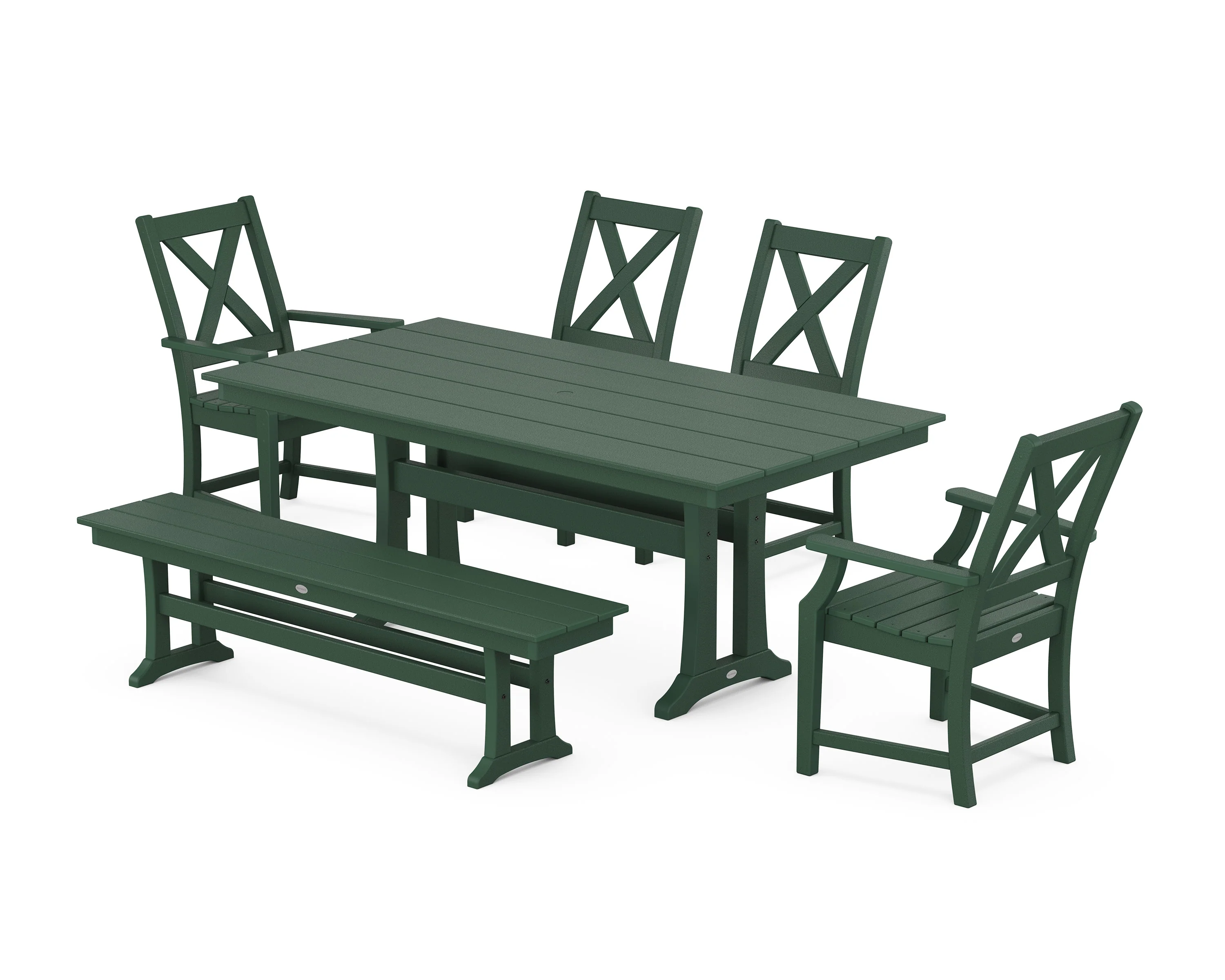 Braxton 6-Piece Farmhouse Dining Set With Trestle Legs - Image 12