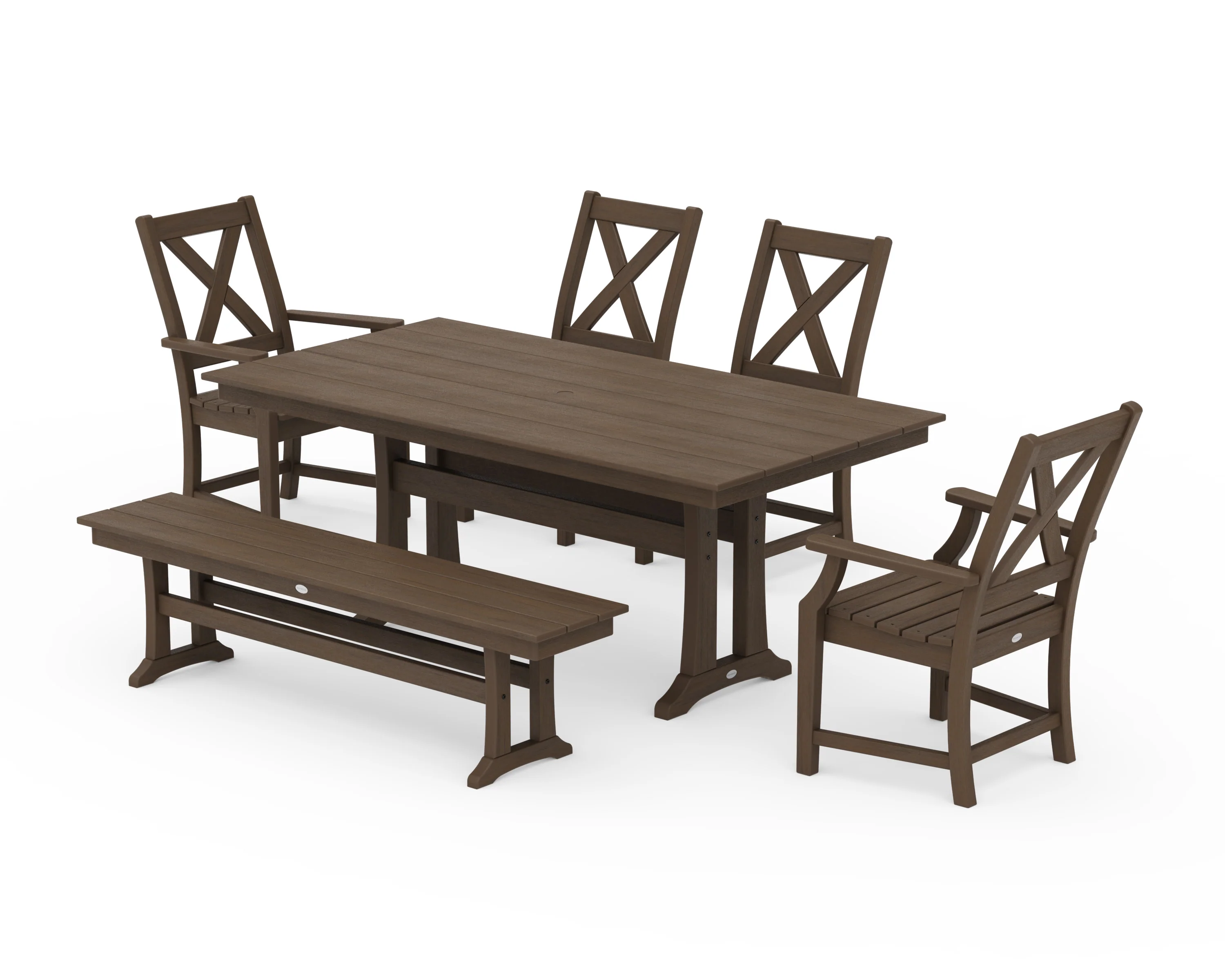 Braxton 6-Piece Farmhouse Dining Set With Trestle Legs - Image 14