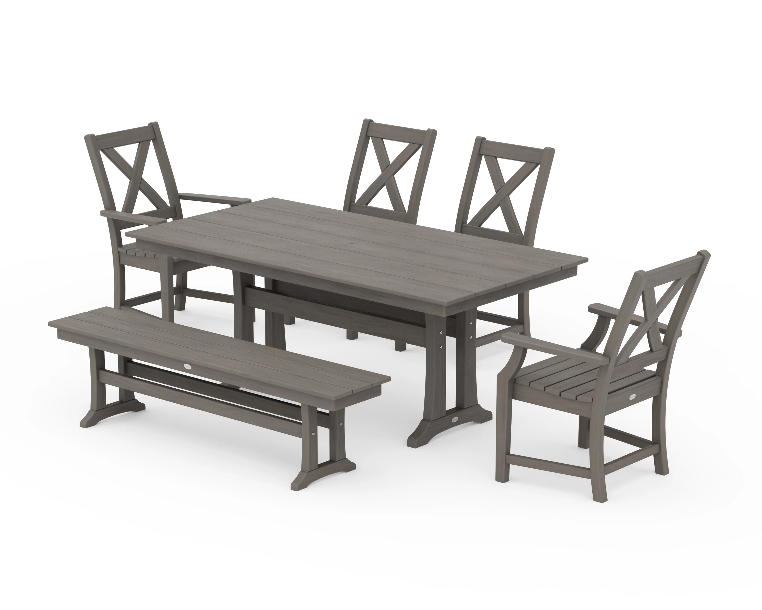 Braxton 6-Piece Farmhouse Dining Set With Trestle Legs - Image 15