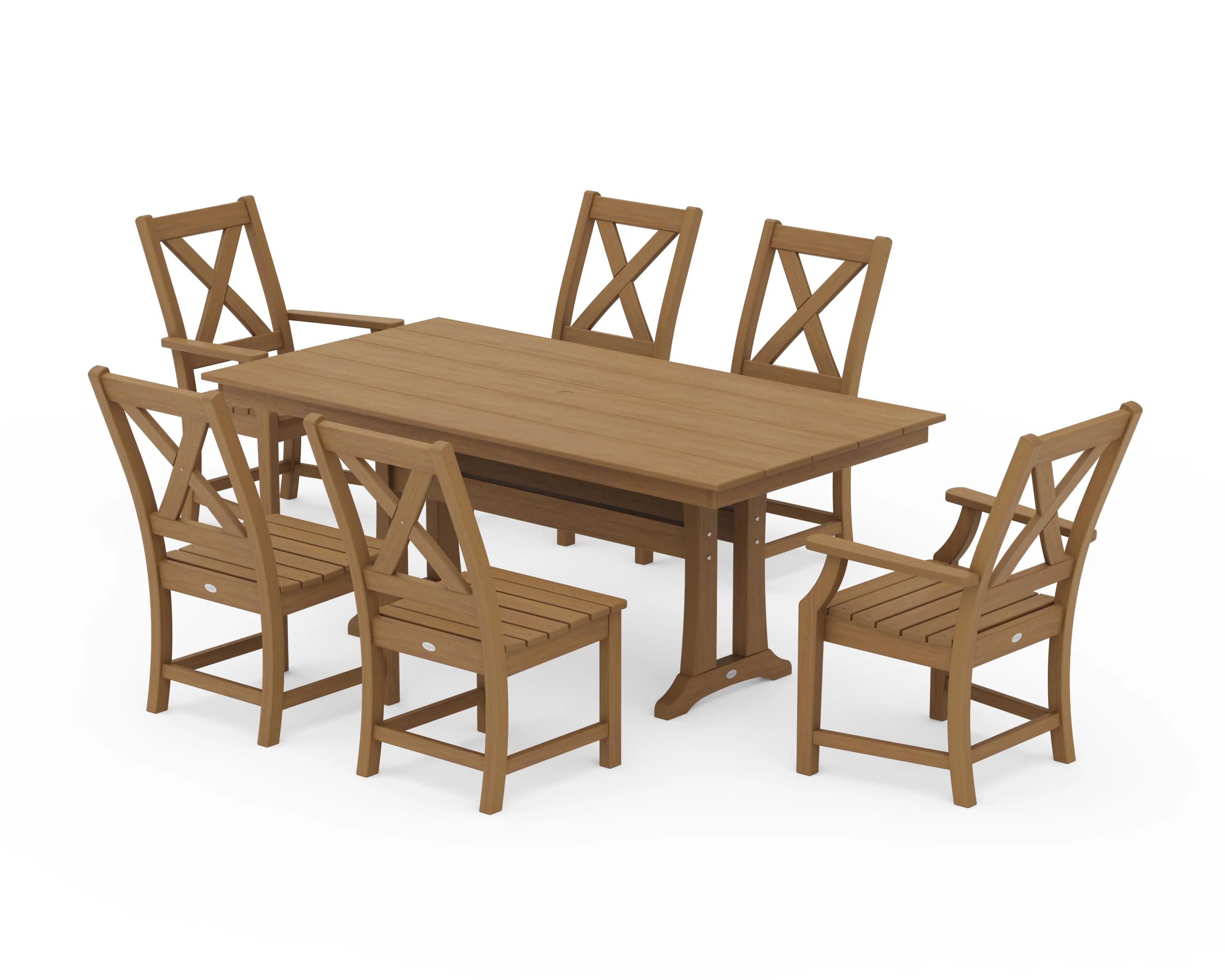 Braxton 7-Piece Farmhouse Dining Set With Trestle Legs - Image 14