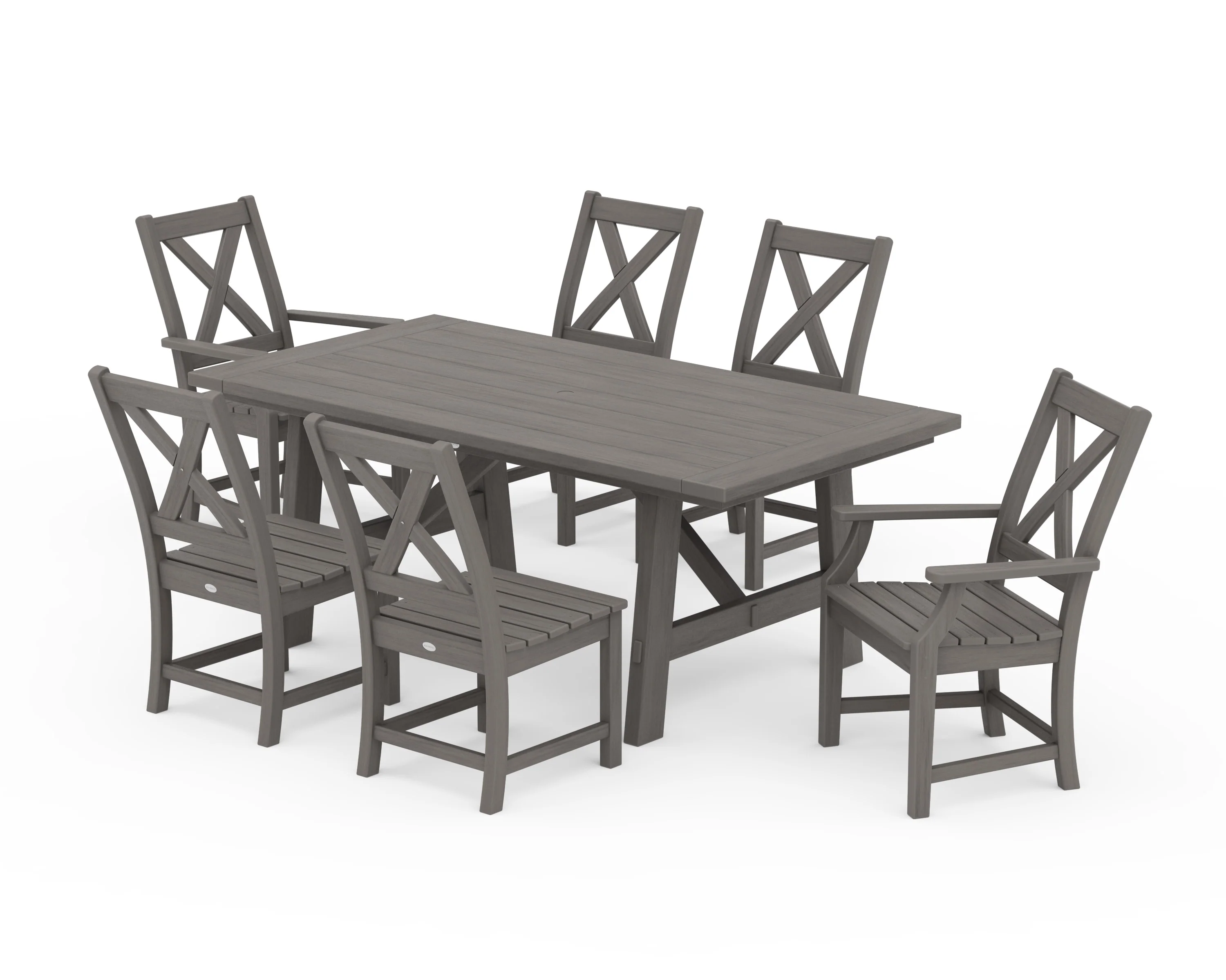 Braxton 7-Piece Rustic Farmhouse Dining Set - Image 16