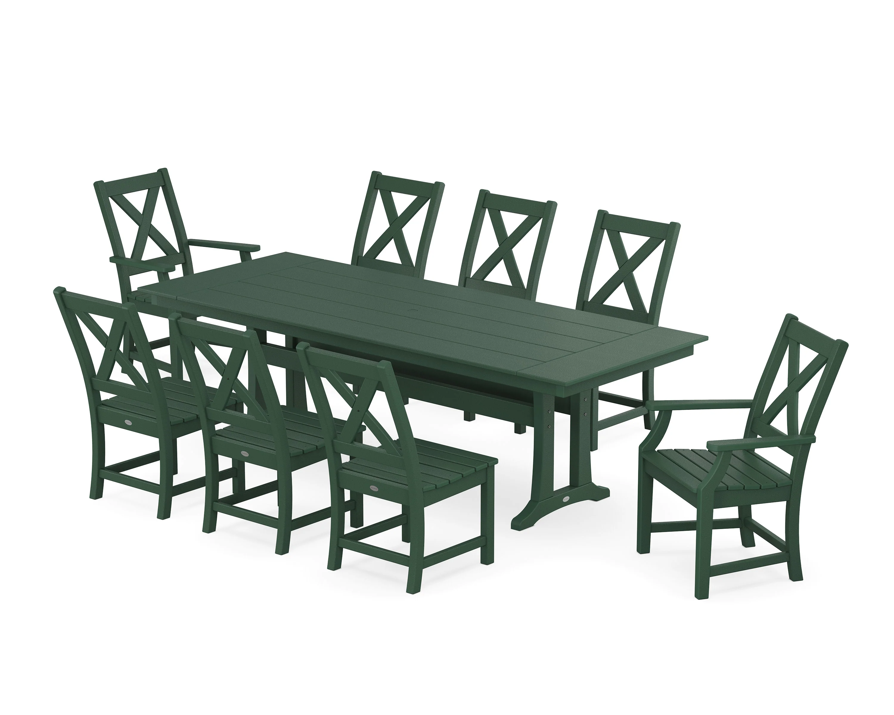 Braxton 9-Piece Farmhouse Dining Set with Trestle Legs - Image 5