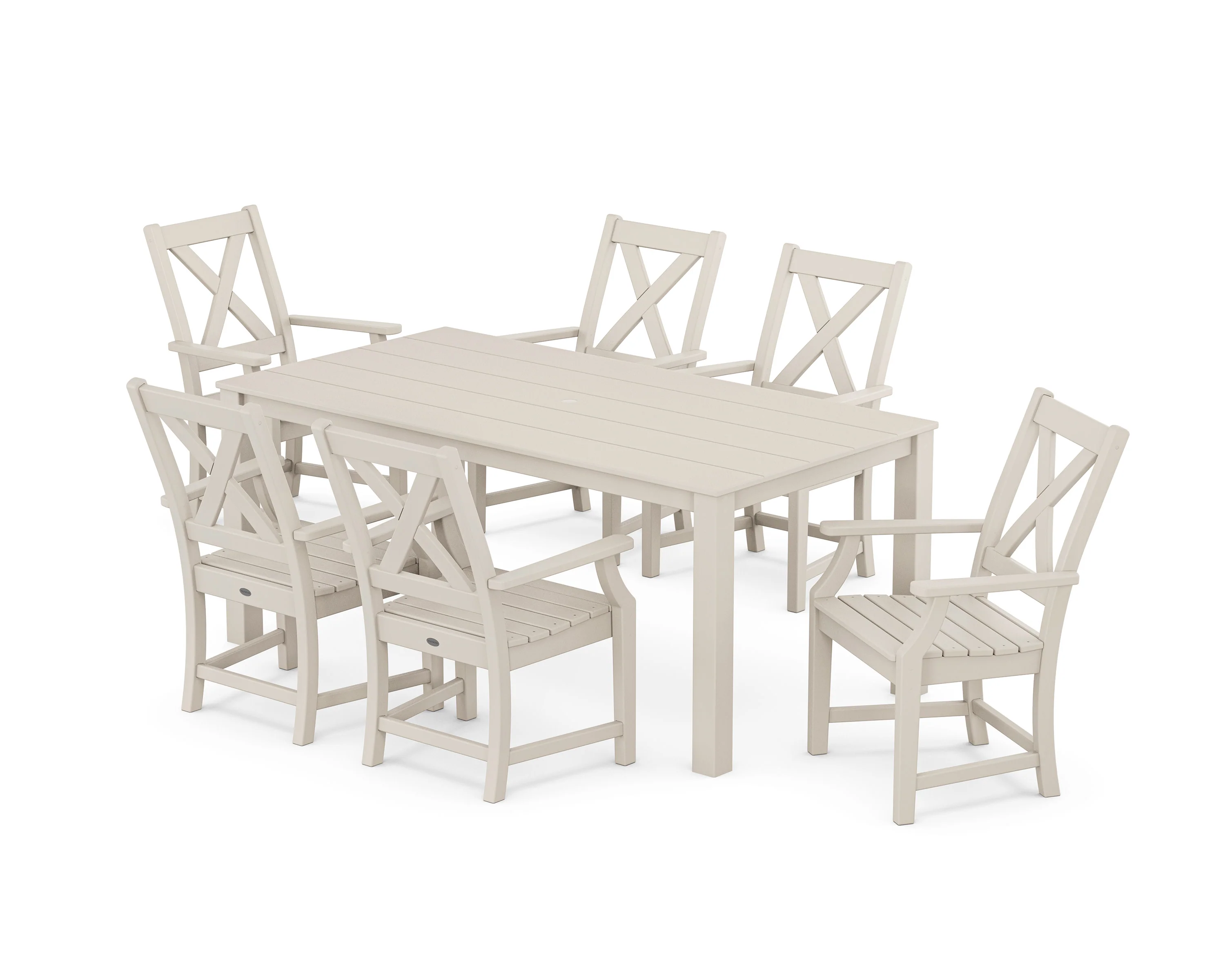 Braxton Arm Chair 7-Piece Parsons Dining Set - Image 4