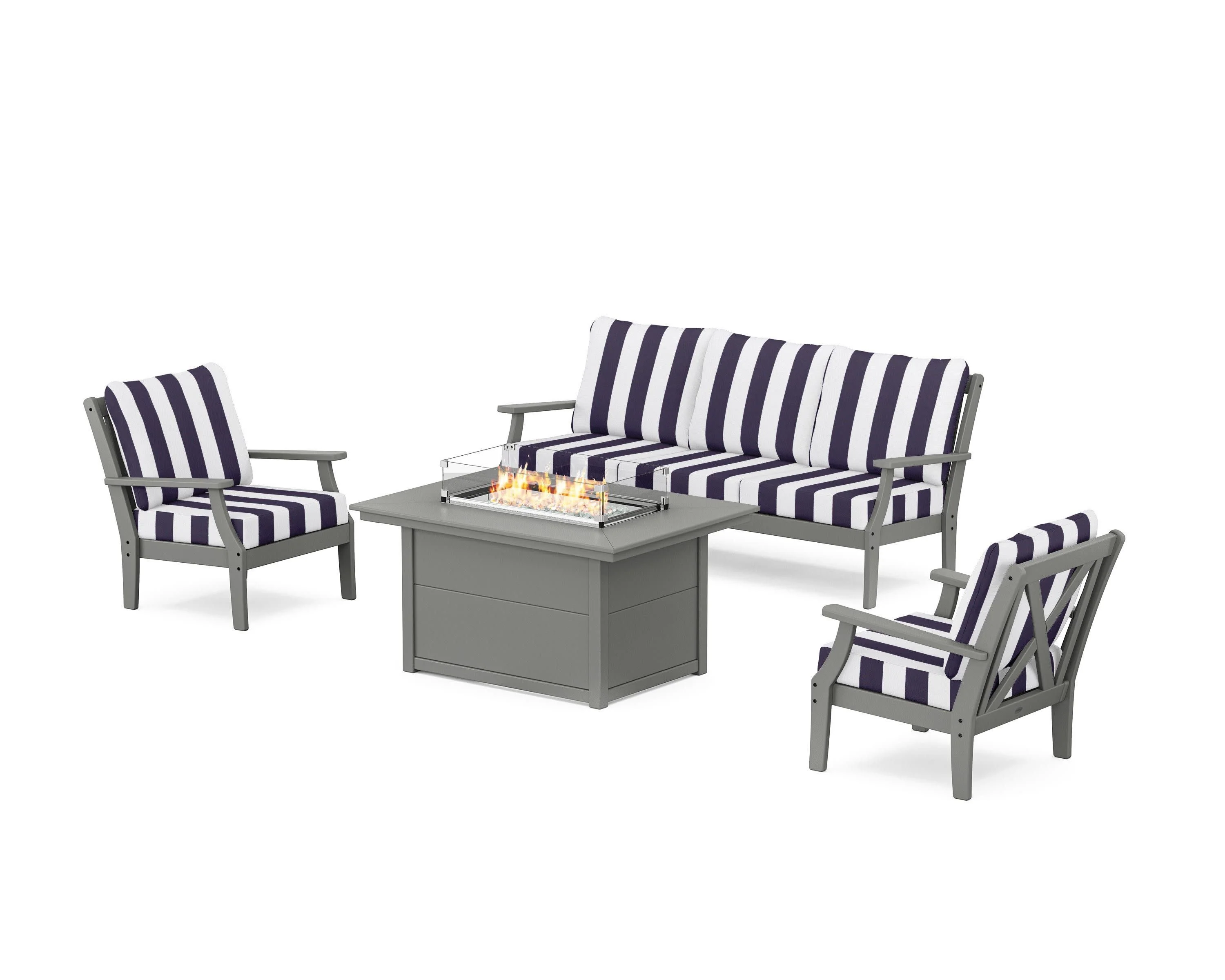 Braxton Deep Seating Fire Pit Table Set - Image 140