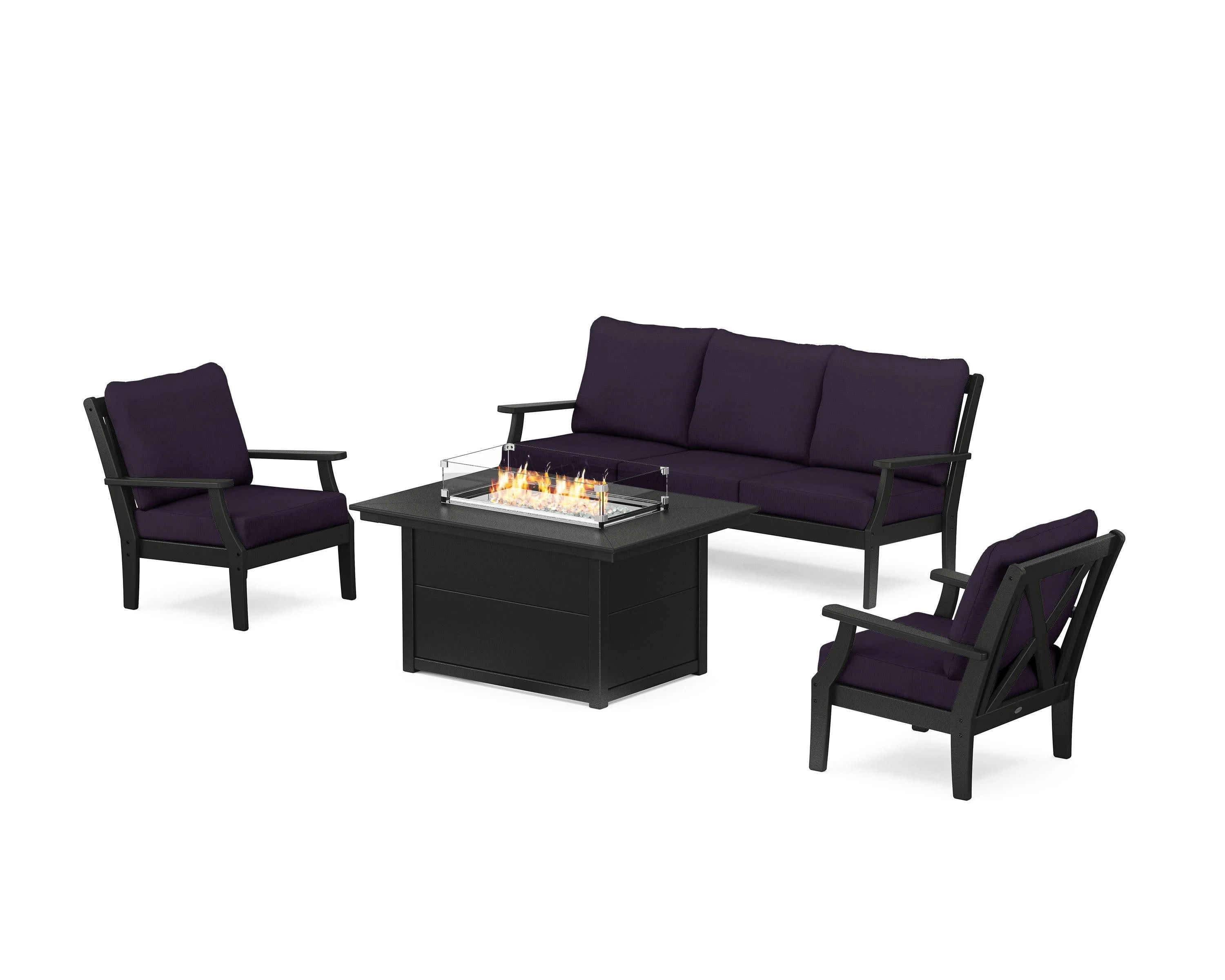 Braxton Deep Seating Fire Pit Table Set - Image 144