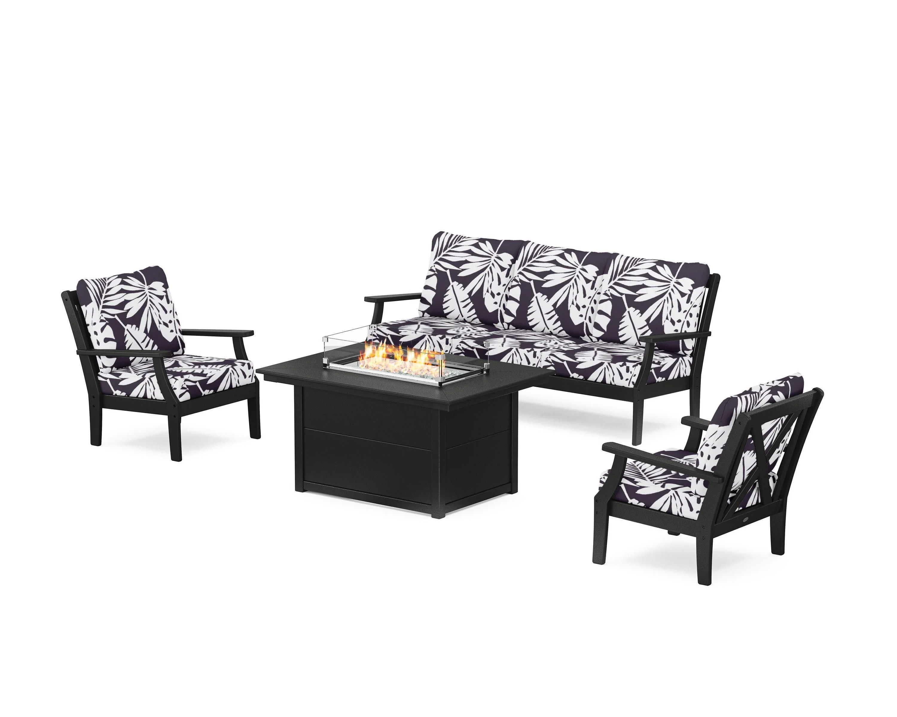 Braxton Deep Seating Fire Pit Table Set - Image 147