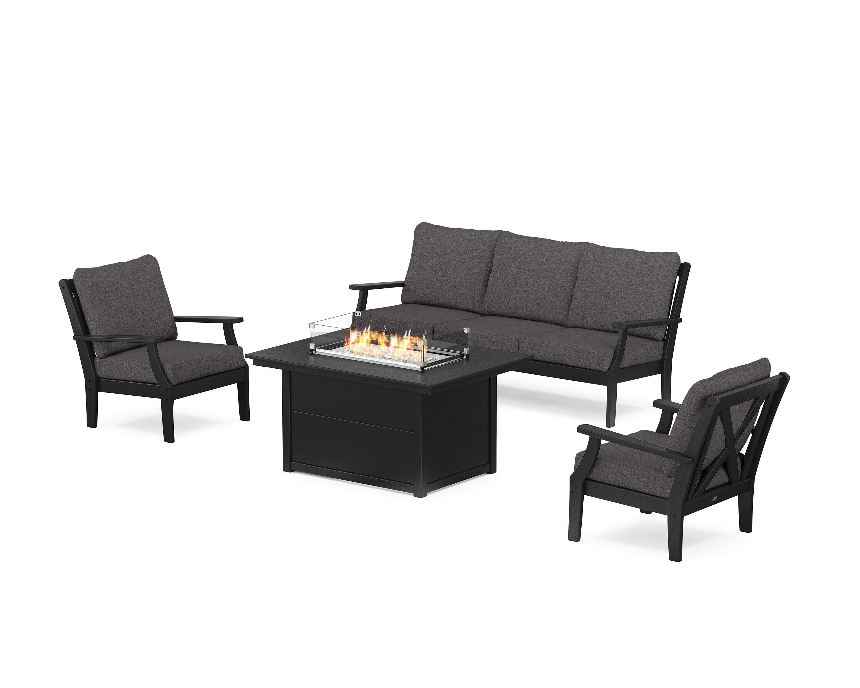 Braxton Deep Seating Fire Pit Table Set - Image 155