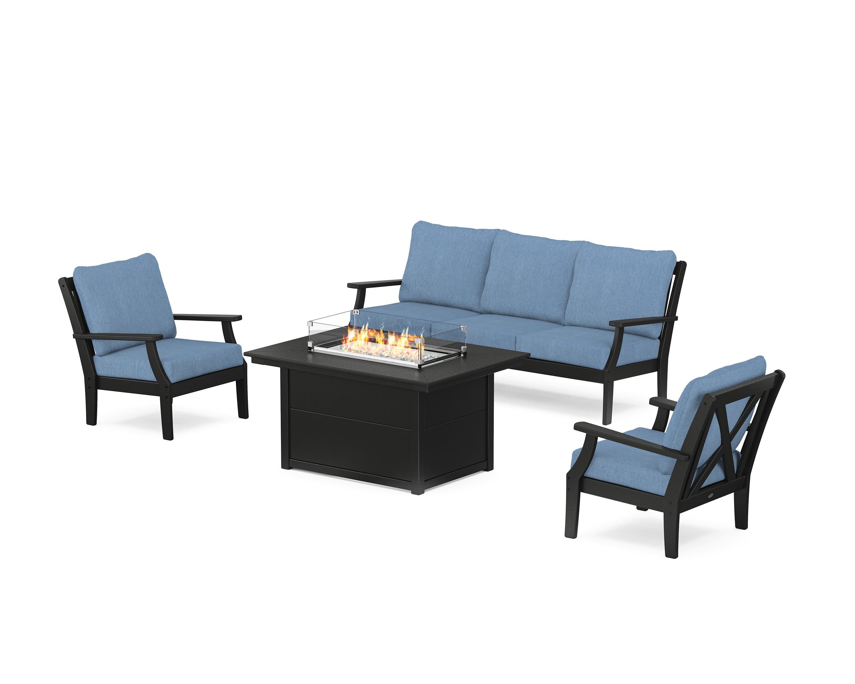 Braxton Deep Seating Fire Pit Table Set - Image 160