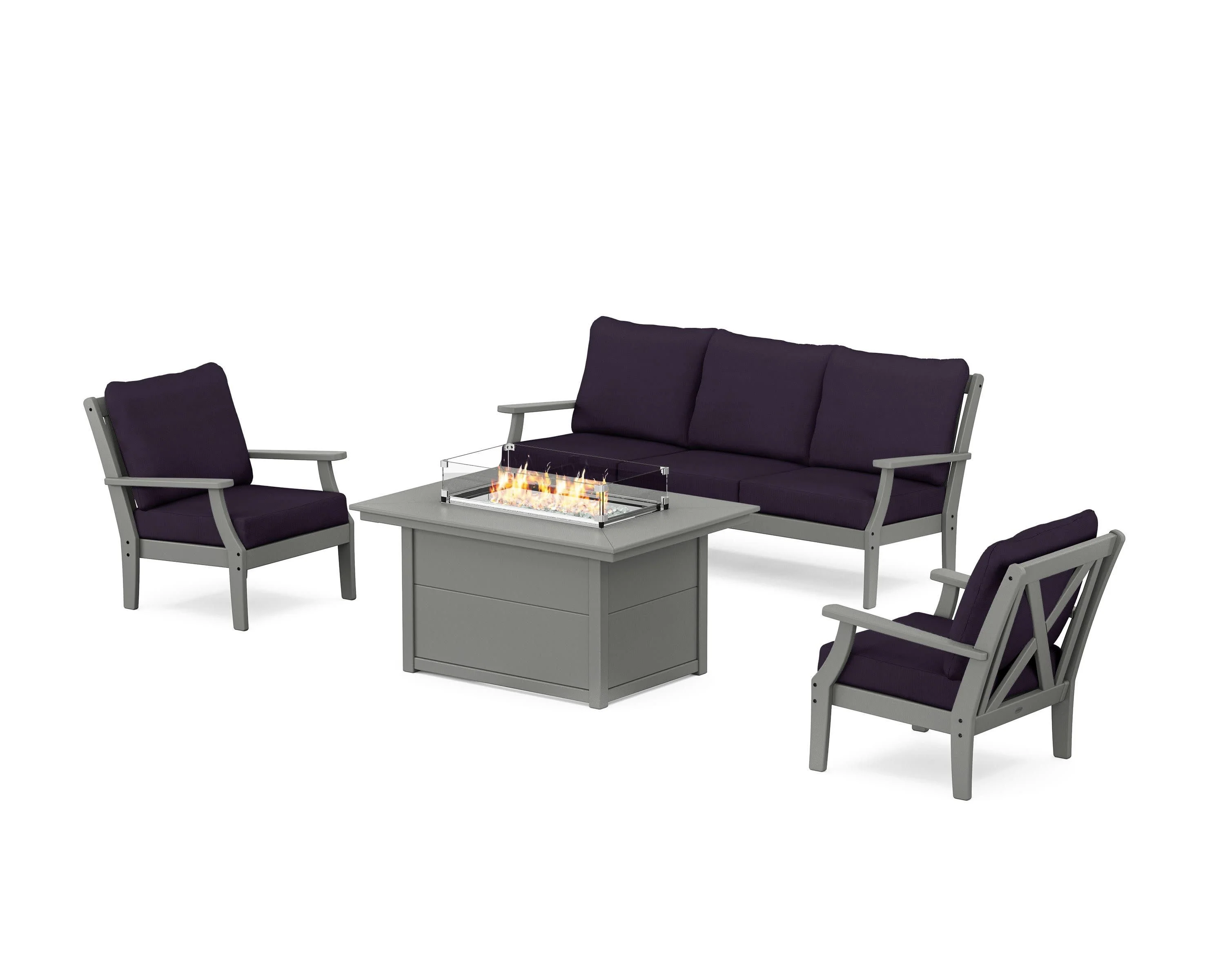 Braxton Deep Seating Fire Pit Table Set - Image 161