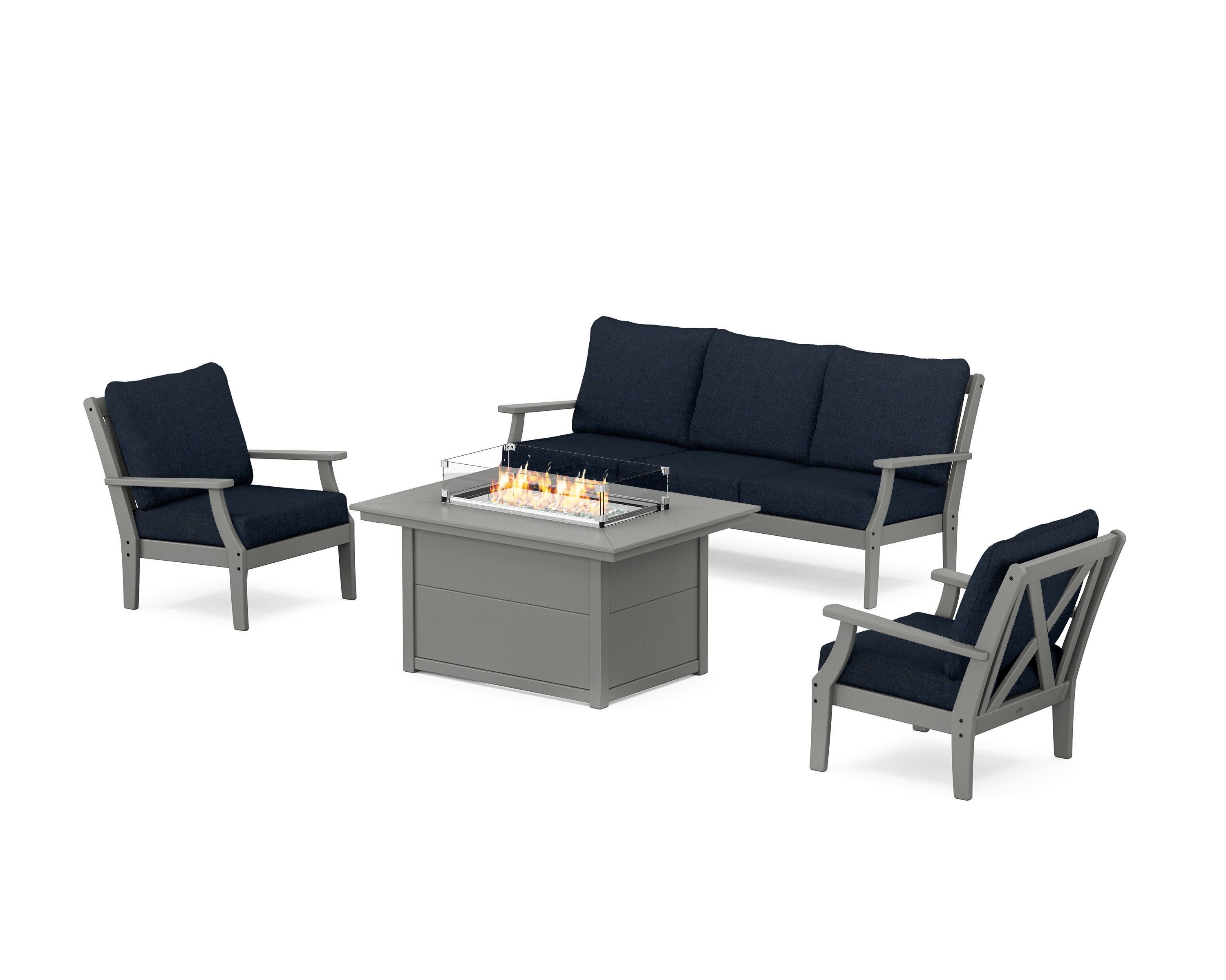 Braxton Deep Seating Fire Pit Table Set - Image 38