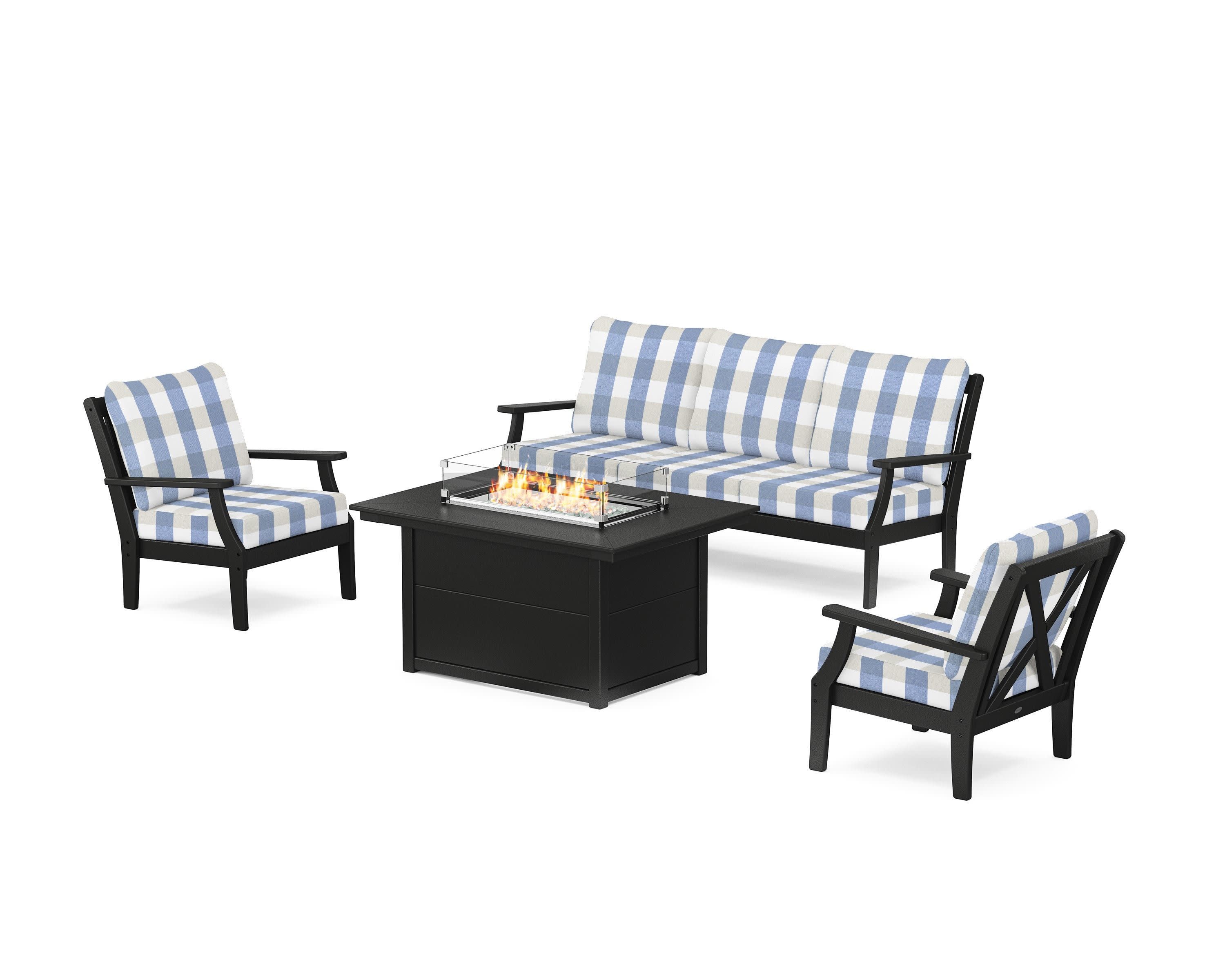 Braxton Deep Seating Fire Pit Table Set - Image 7